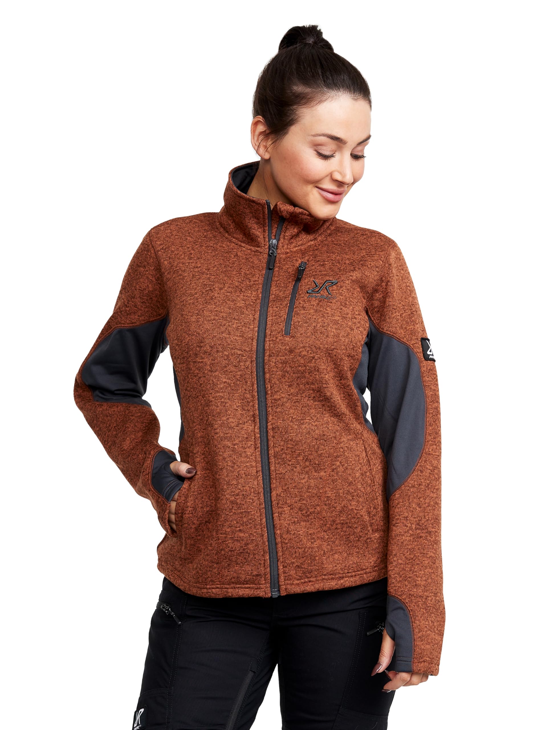RevolutionRace Women's Fusion Fleece Jacket - Lightweight Warm Winter Fleece for Hiking, Camping & Outdoor Adventures | Cozy Layering for Cold Weather Activities