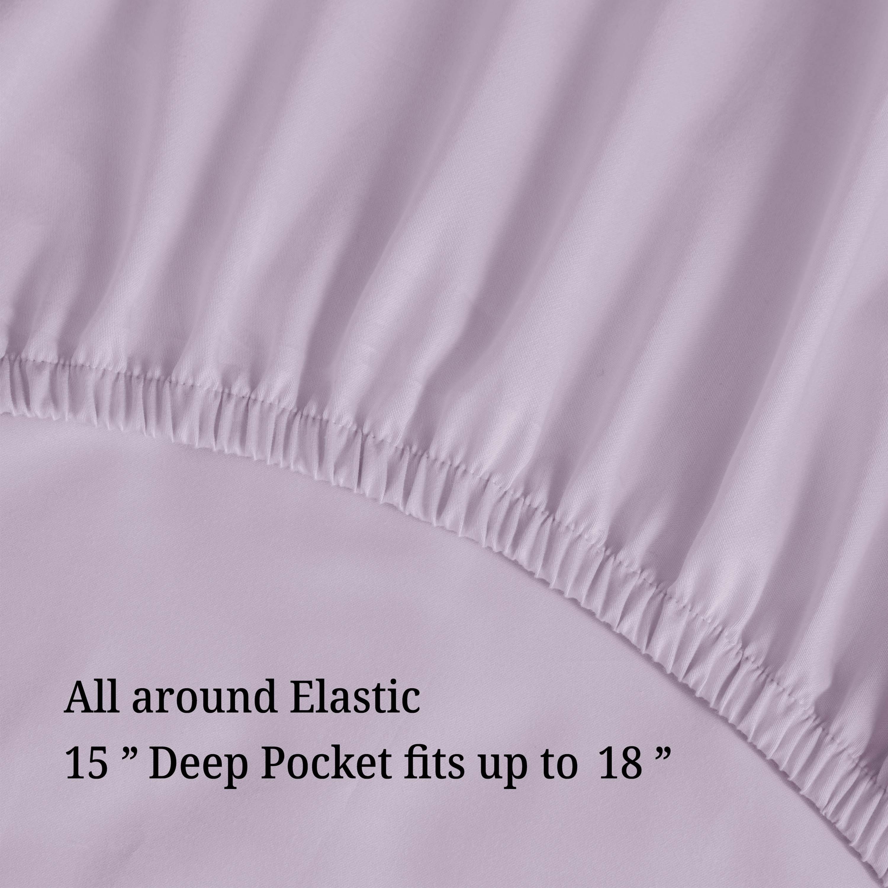 Premium 100% Egyptian Cotton 300 Thread Count Bed Sheet Set - Queen Size, 4-Piece (Flat Sheet, Fitted Sheet, 2 Pillowcases) - Soft, Breathable & Wrinkle-Resistant for Ultimate Comfort - Perfect for Luxury Hotels, Master Bedrooms & Guest Rooms