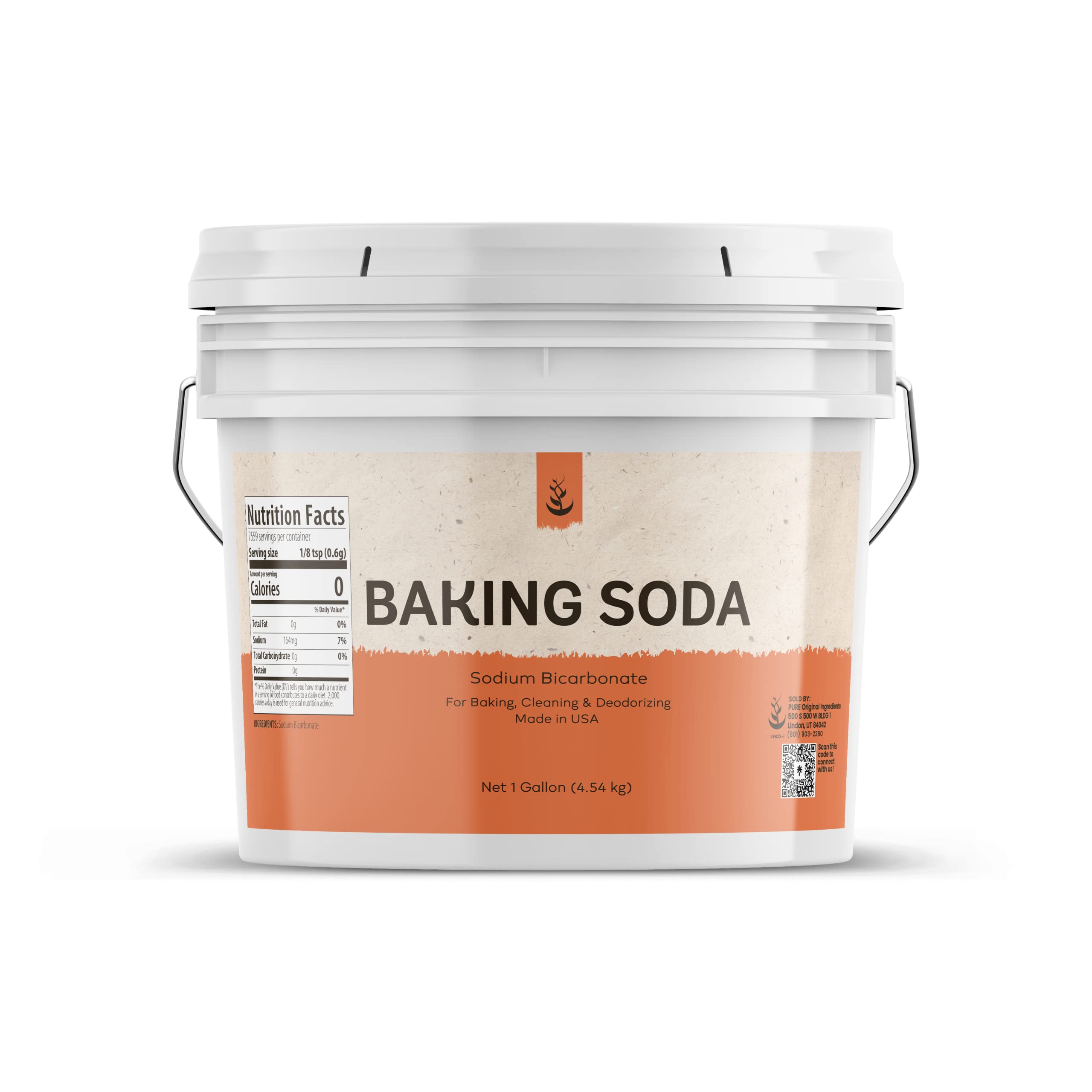 Pure Original Ingredients Magnesium Salt & Baking Soda Bundle (Various Sizes) - Natural Cleaning Essentials for Home, Kitchen, Bathroom & DIY Projects