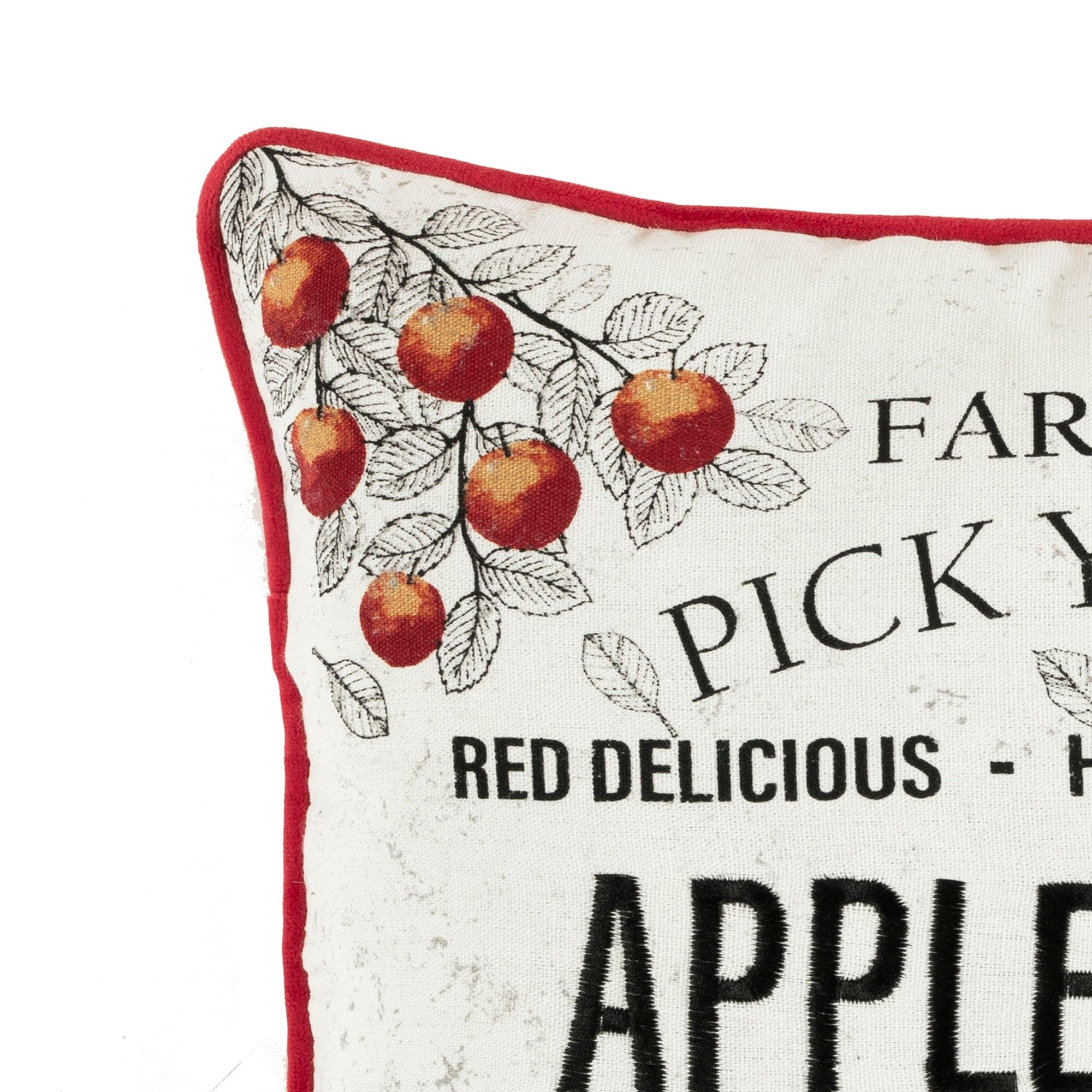 Apple Orchard Themed Decorative Throw Pillow Cover - Farmhouse Fall Home Decor for Couch, Bed, Sofa - Perfect for Autumn, Thanksgiving & Cozy Seasonal Styling