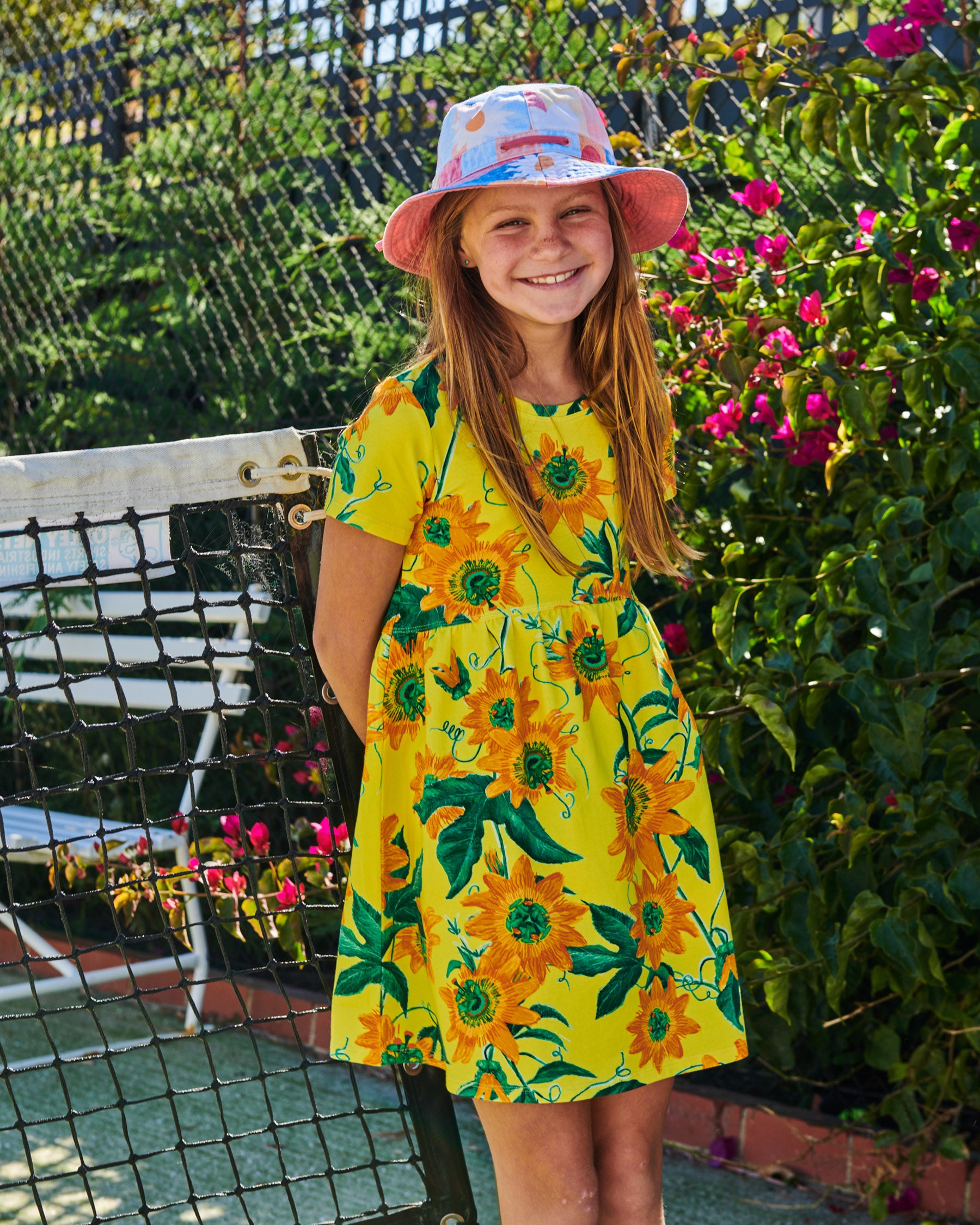 Flower Child Beach Hat - Wide Brim Sun Hat for Women, UPF 50+ UV Protection, Boho Straw Hat for Summer Vacation, Beach, Pool & Outdoor Activities