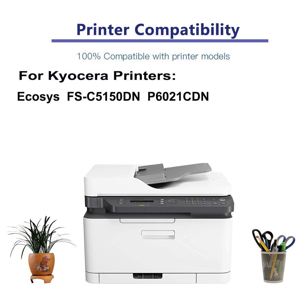 6-Pack (2C+2Y+2M) High Yield TK582 (TK-582C+ TK-582Y+ TK-582M) Compatible Toner Cartridge for Kyocera FS-C5150DN & P6021CDN Laser Printers - Ideal for Office Printing, Business Documents & High-Volume Color Printing