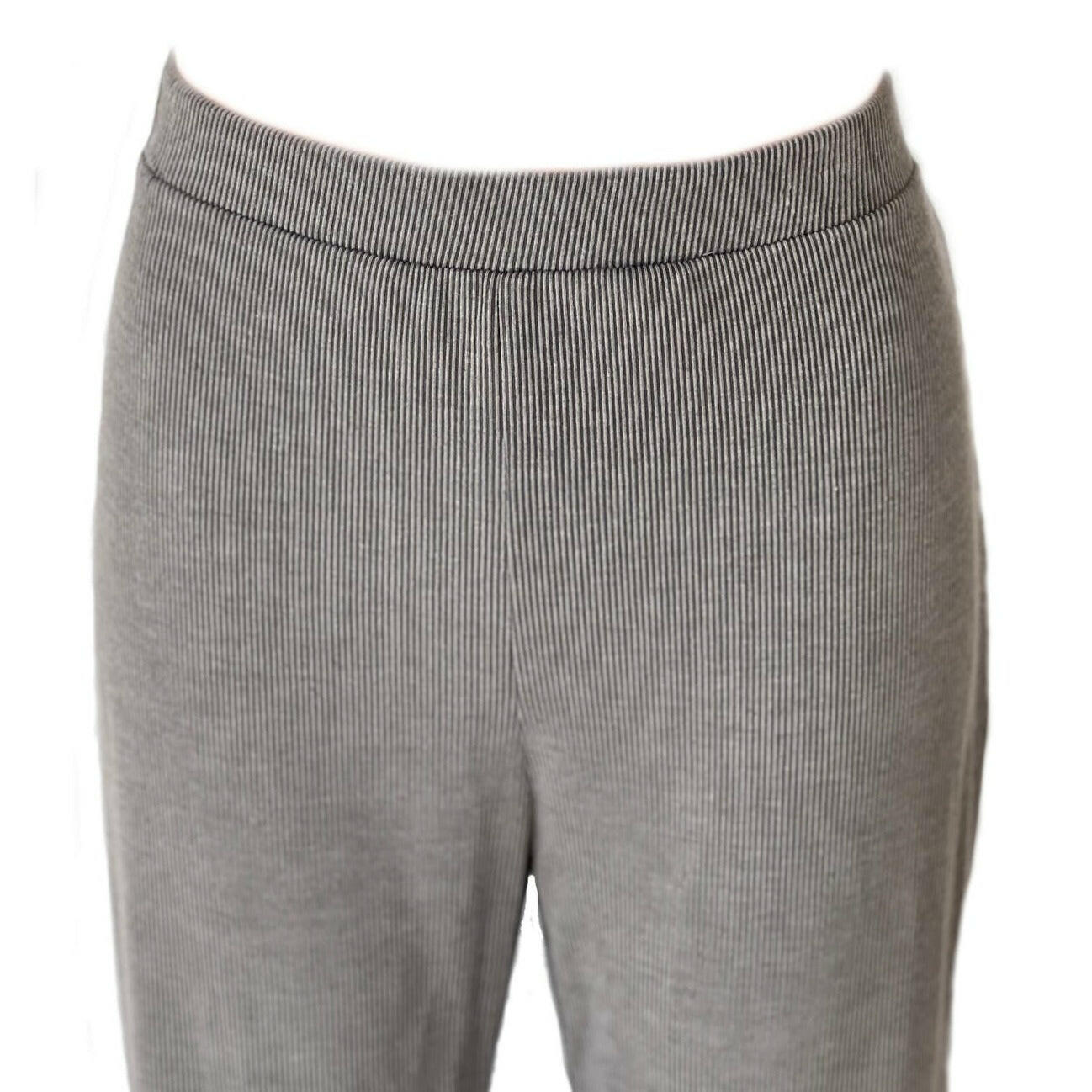 Stylish Ribbed Flare Pants for Women - Comfortable High Waist Bootcut Trousers in Cloud Grey | Perfect for Casual Wear, Office Outfits & Date Nights
