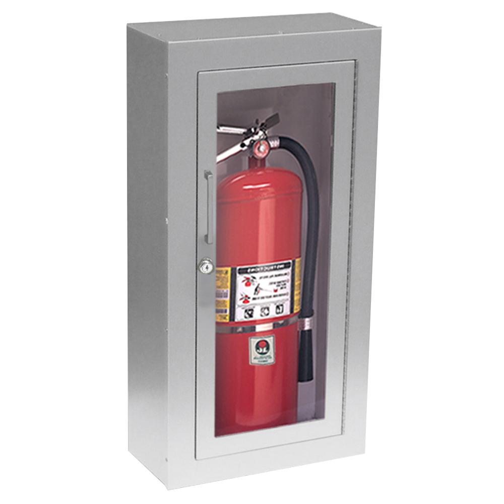 JL Industries 1023G10 Academy Fire Extinguisher Cabinet - Full Glass Door with Pull Handle & SAF-T-LOK - Wall Mounted for Schools, Offices & Commercial Buildings