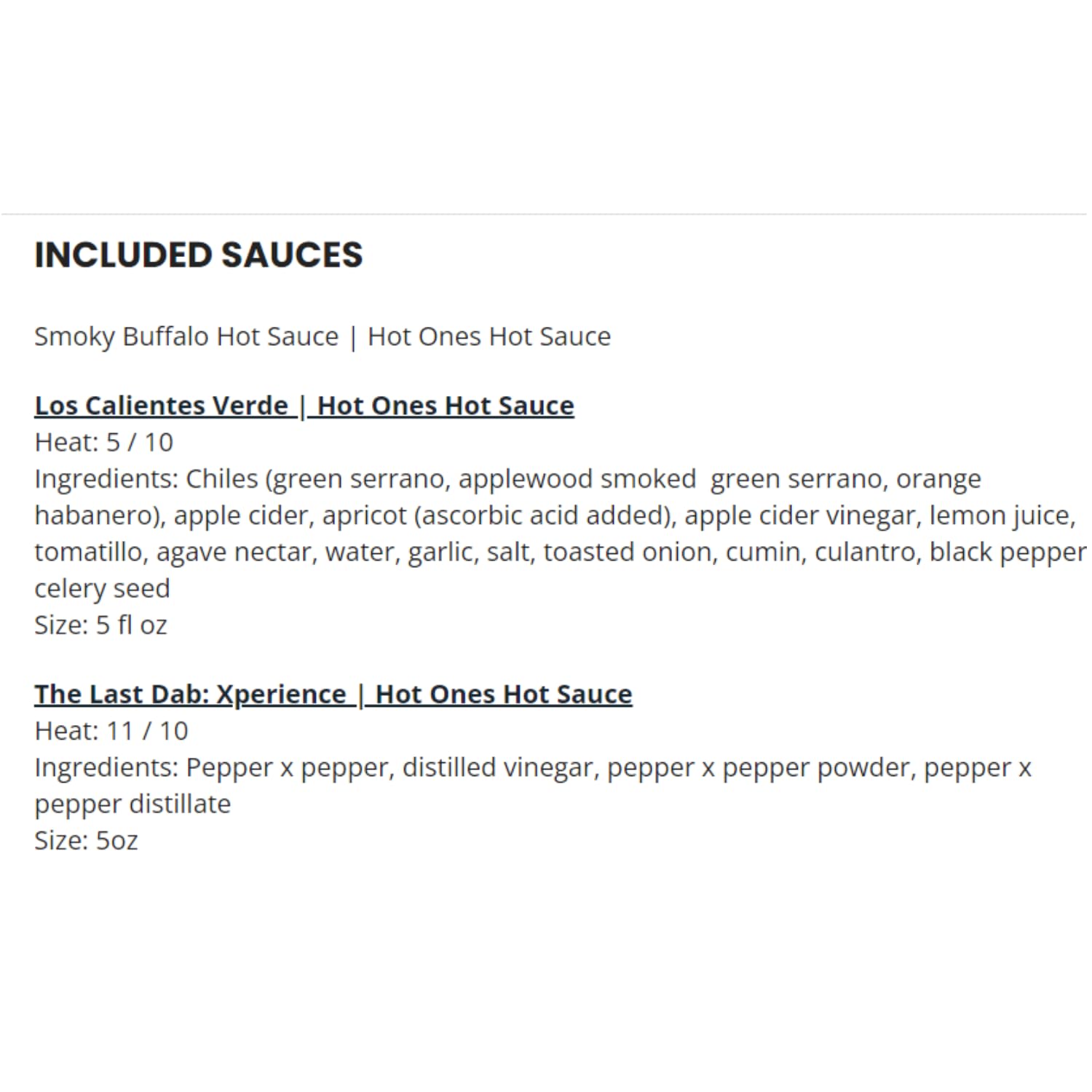 Hot Ones Season 23 The Classic Trio Hot Sauce Gift Set - Buffalo Sauce, Los Calientes Verde & The Last Dab Xperience - All Natural Ingredients - 5 fl oz Bottles (3-Pack) - Perfect for Spicy Food Lovers, Game Nights & Gift Giving