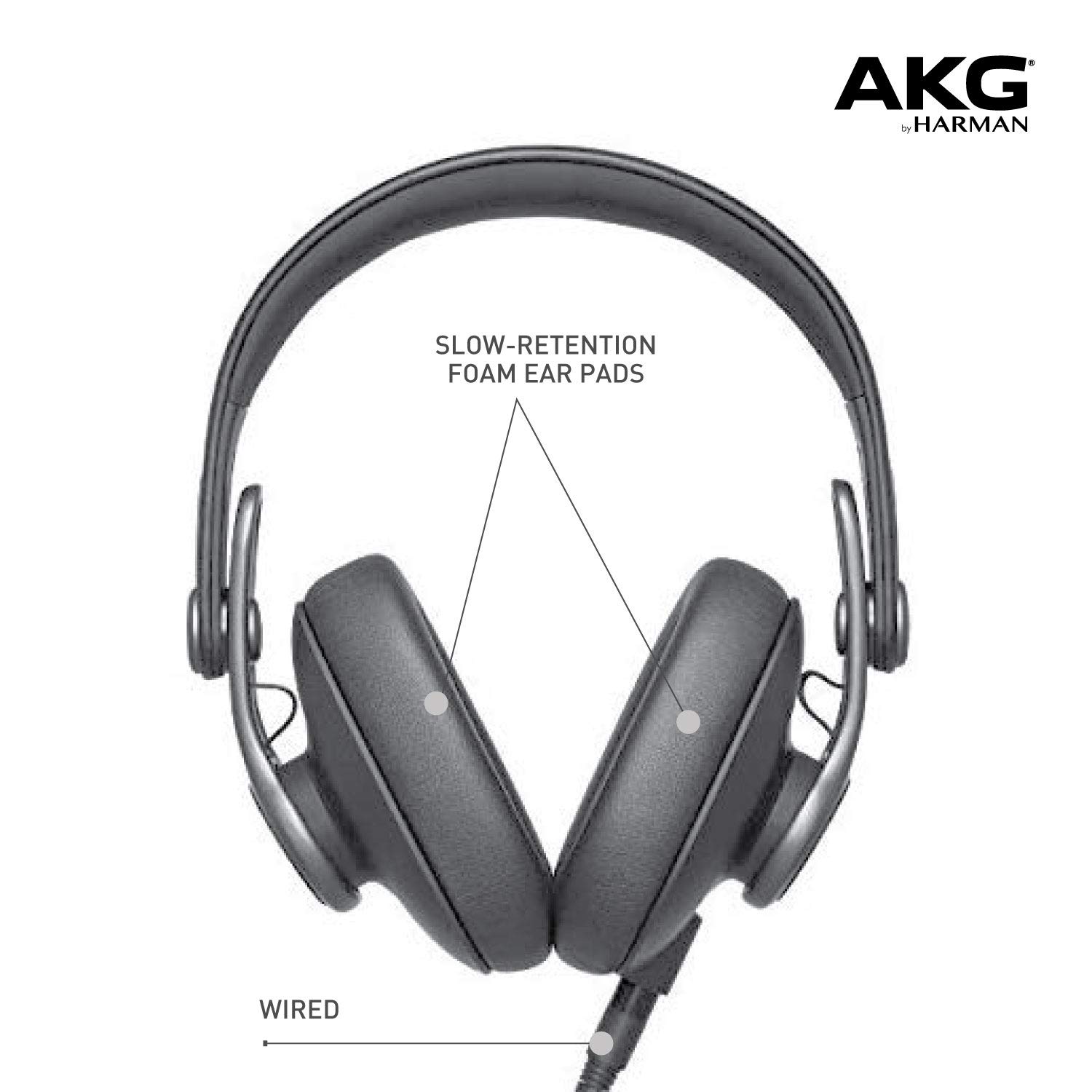 AKG K371 Closed-Back Studio Headphones - Professional Over-Ear Foldable Design (Renewed) | Perfect for Music Production, Podcasting & Home Recording