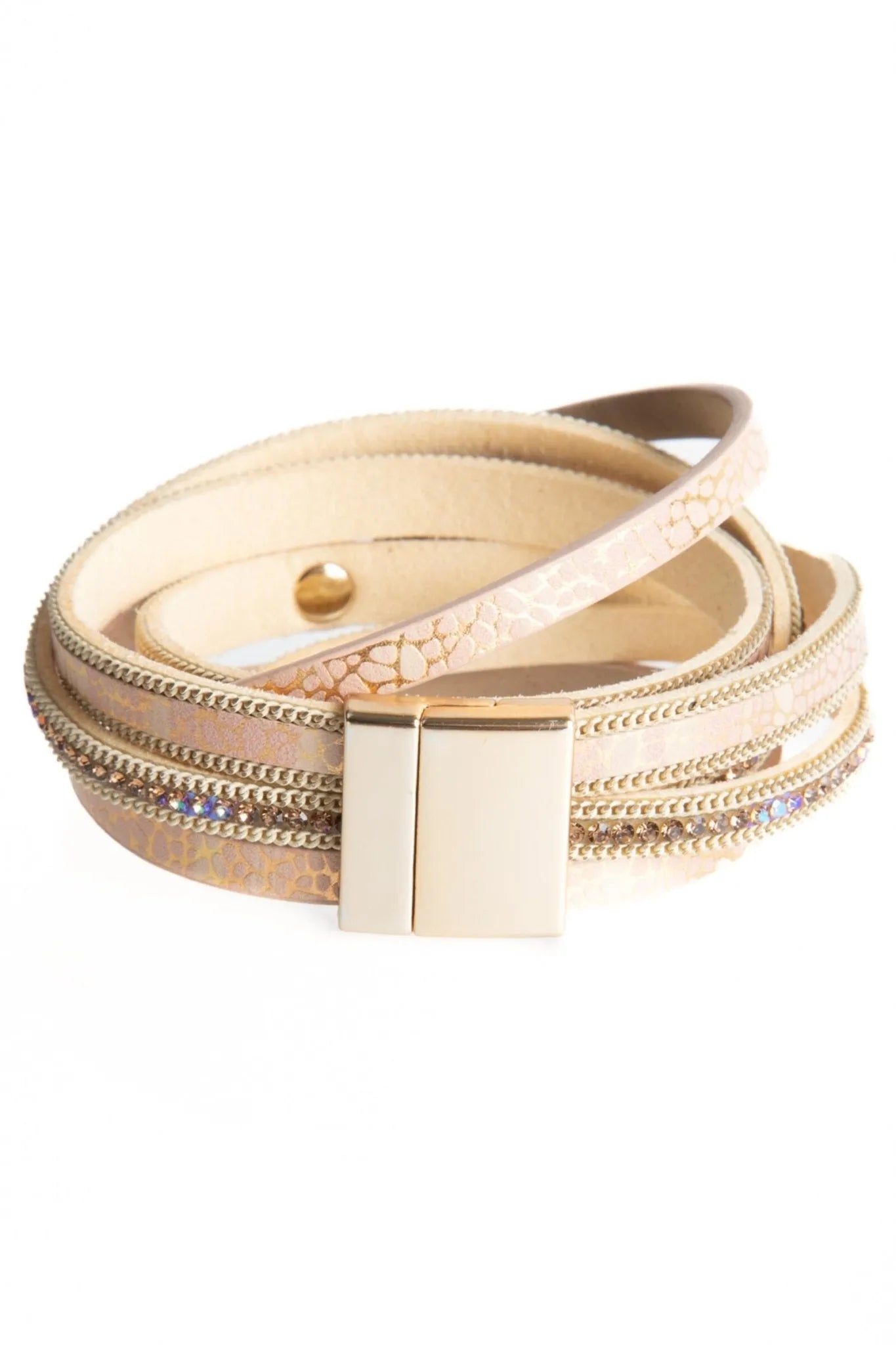 Eco-Friendly Vegan Leather Chain Wrap Bracelet Watch for Women - Stylish & Adjustable Wrist Accessory for Casual, Office & Party Wear