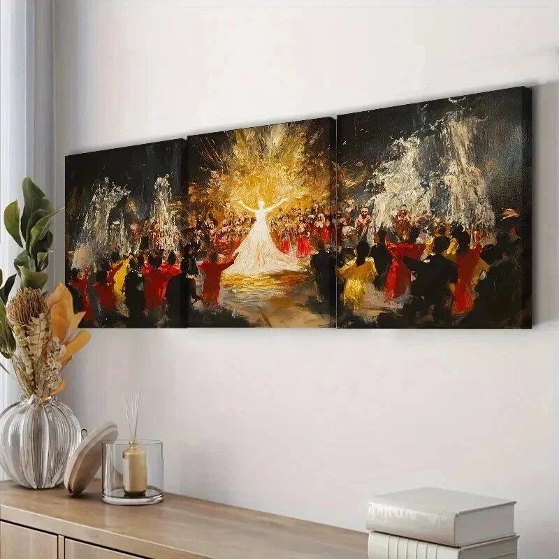 3-Piece Opera Scene Wall Art Set - Framed Canvas 50x70cm | High Quality Print | 100% Australian Made | Ready to Hang | Perfect for Living Room, Bedroom & Office Decor