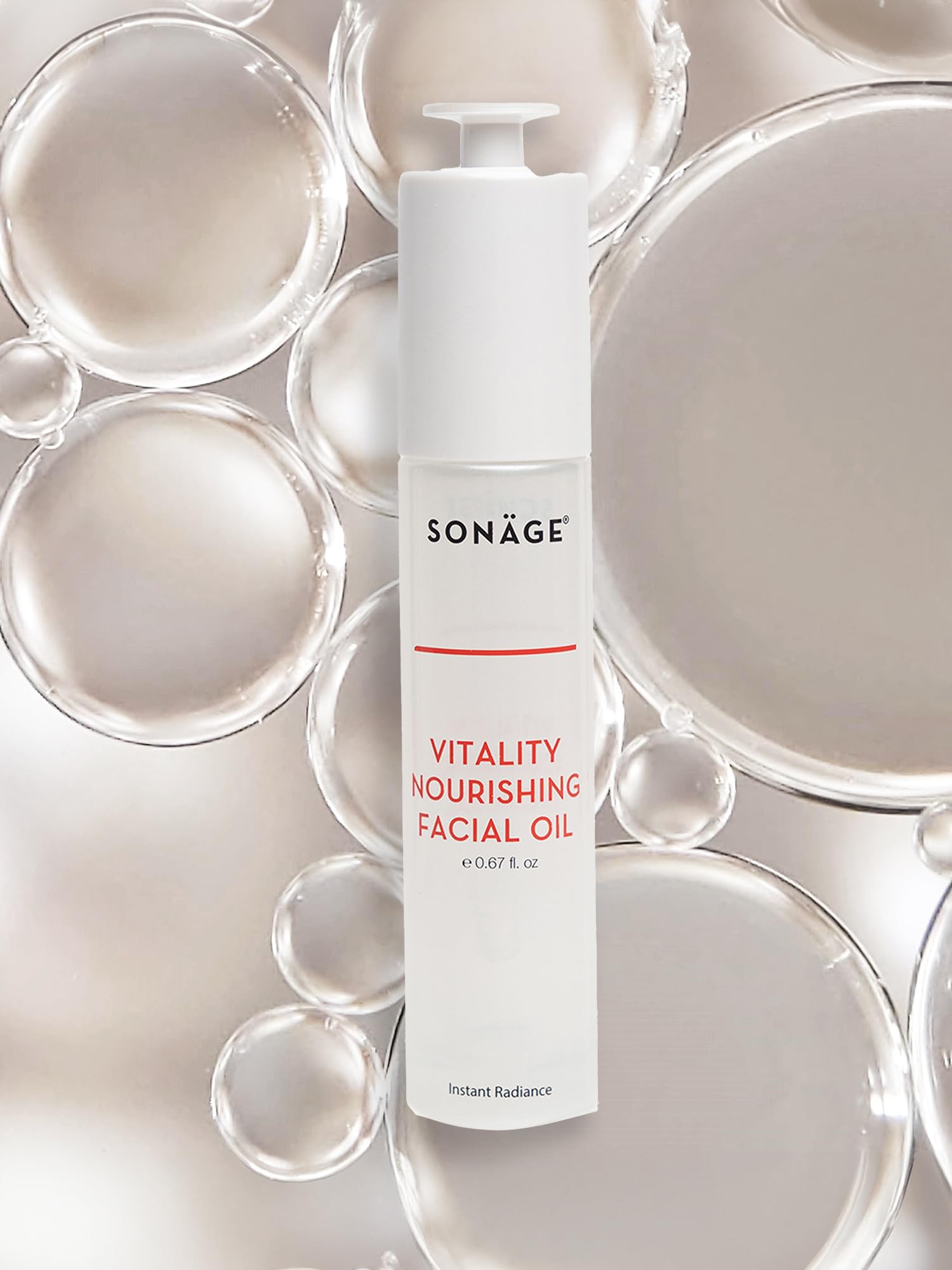 Sonage Vitality Nourishing Facial Oil with Argan & Marula Oils - Hydrating & Glowing Face Oil for Dry Skin - Perfect for Night Routine, Massage & Anti-Aging Skincare