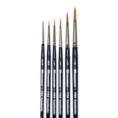 Monument Pro Round Brush Synthetic Set - Professional Hair Styling Brushes for Smooth Blowouts & Voluminous Curls - Perfect for Salon & Home Use