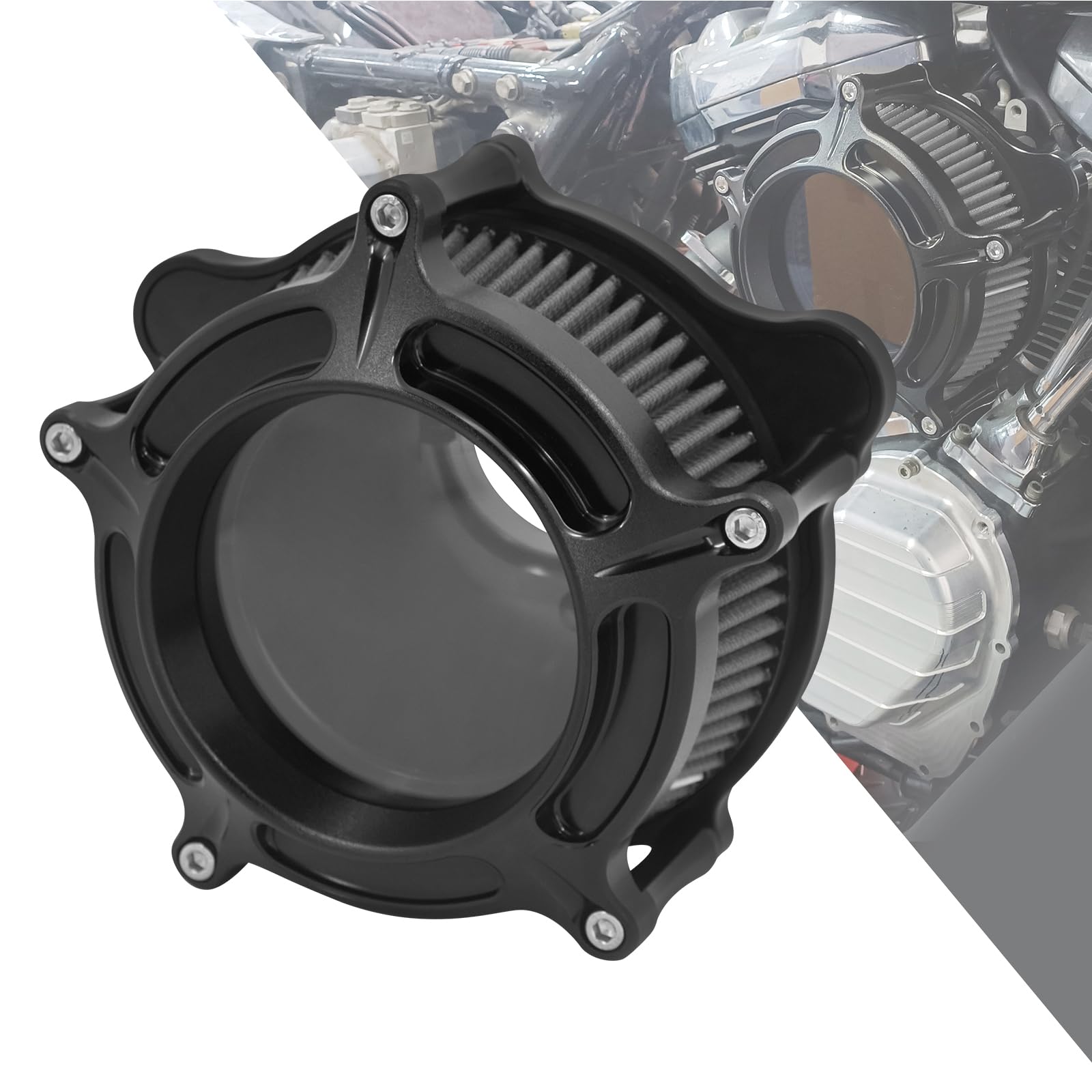 HD BUBALUS CNC Motorcycle Air Filter & Cleaner Intake System - Compatible with Harley M8 Touring 2017-2023 & Softail 2018-2024 | High-Performance Airflow for Off-Road & Street Riding