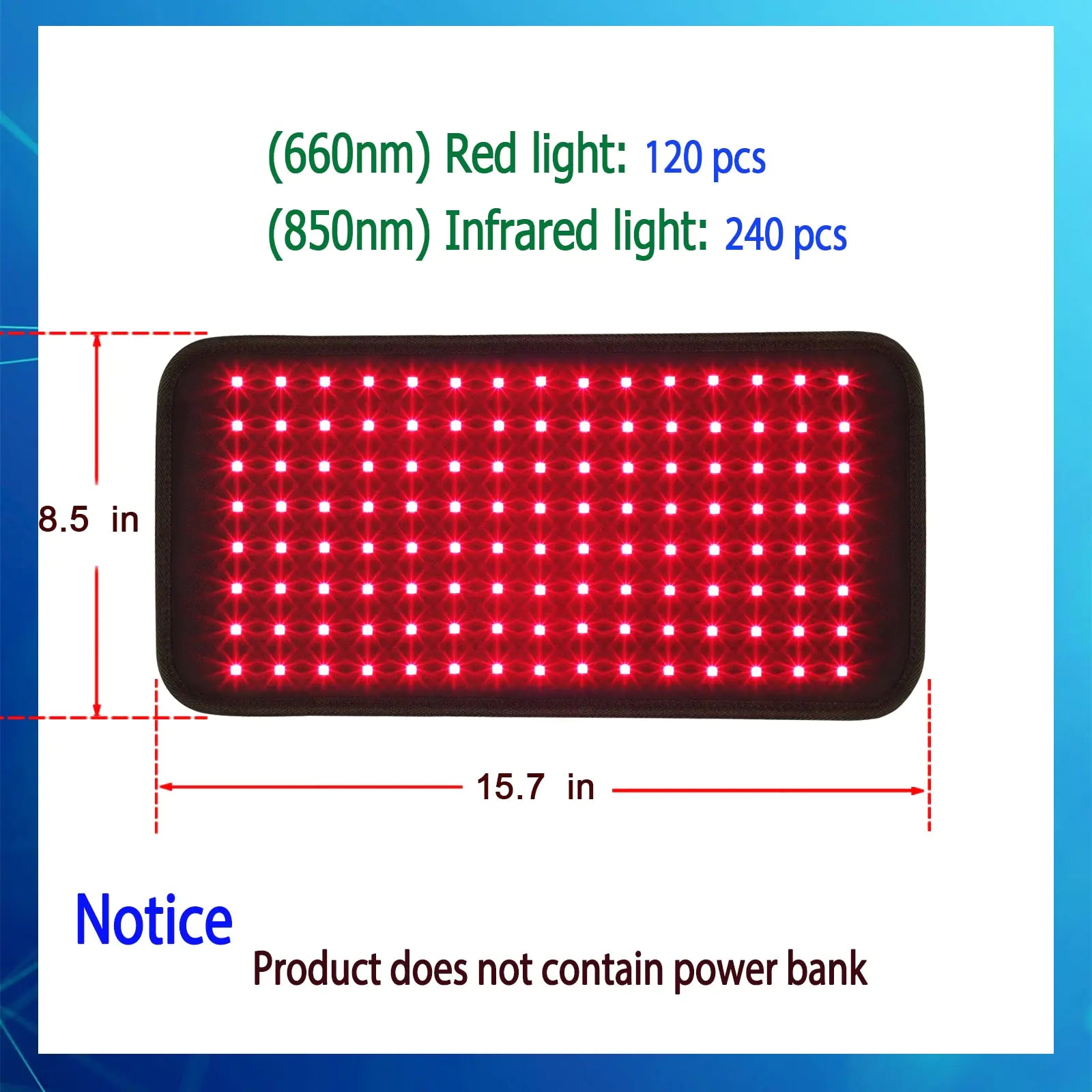 Infrared Light Therapy Belt for Pain Relief - Rechargeable Heating Pad for Back, Shoulder & Joint Pain - Portable Red Light Therapy Device for Home Use