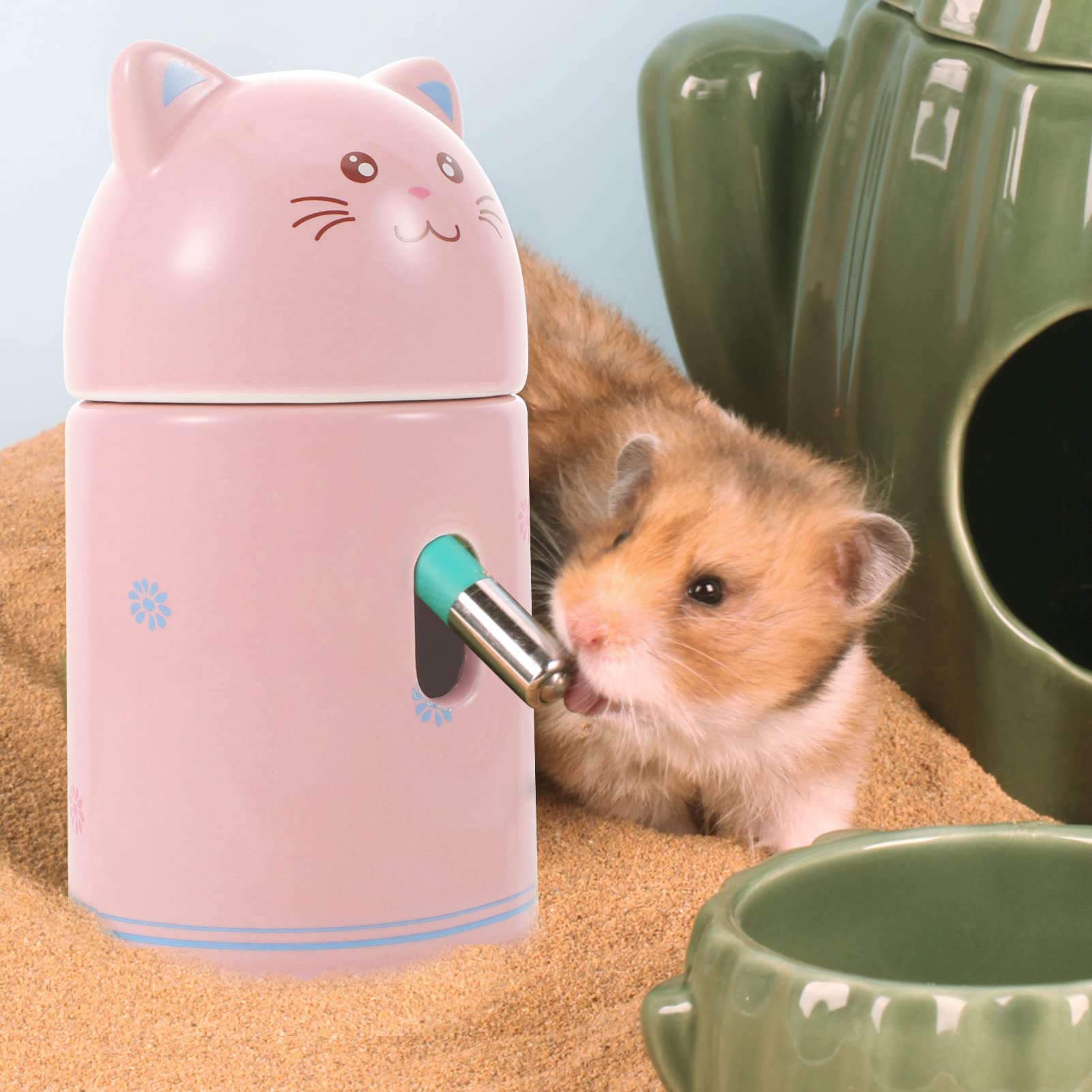 Balacoo Hamster Water Bottle Holder - Durable Pet Drinking Bottle Stand for Hamsters, Hedgehogs, and Small Animals - Perfect for Cage Accessories and Small Pet Hydration Needs