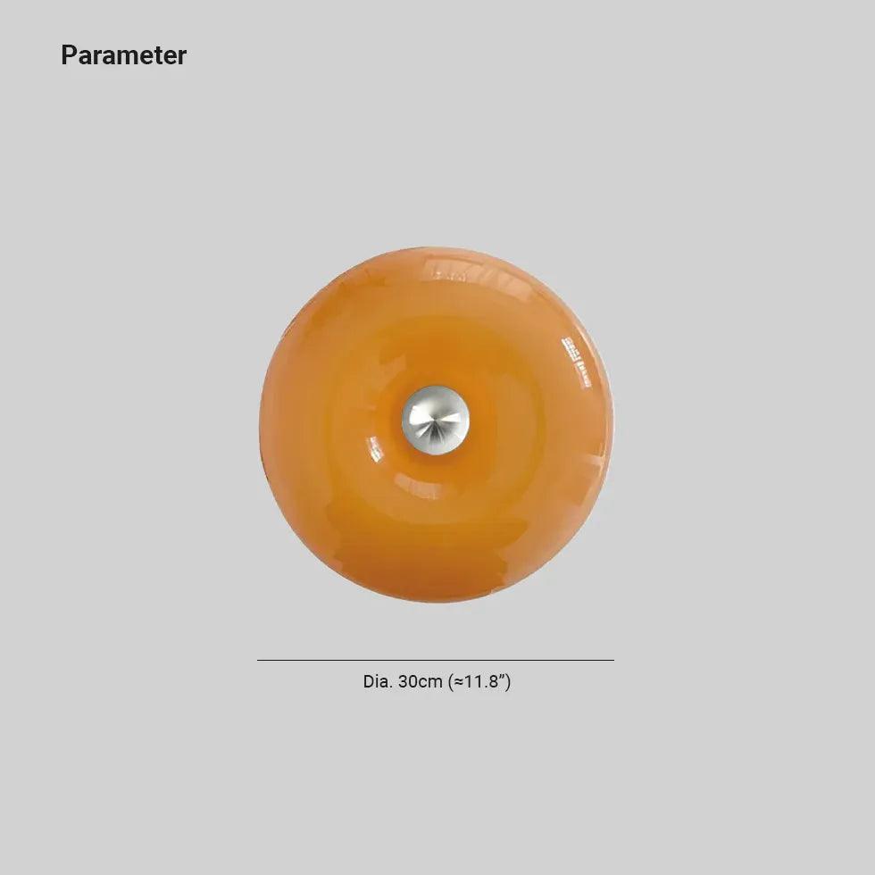 Modern Orange LED Wall Light - Energy Efficient Indoor/Outdoor Lighting for Living Room, Bedroom, or Patio Decor