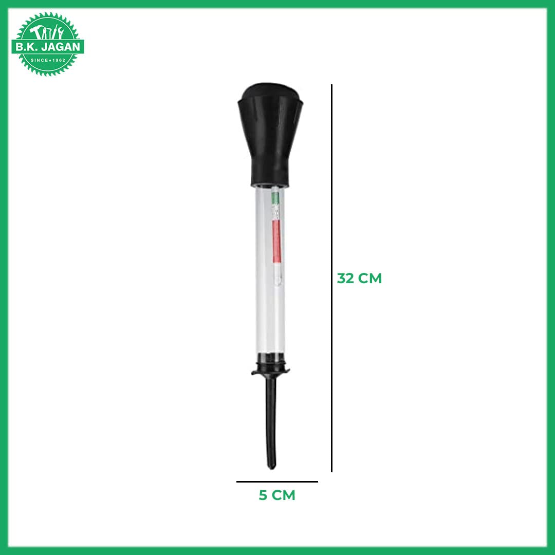 BK JAGAN & CO Battery Hydrometer - Specific Gravity Tester for Lead Acid Batteries (9 Inch Small Size) | Ideal for Automotive, Marine & Solar Battery Maintenance