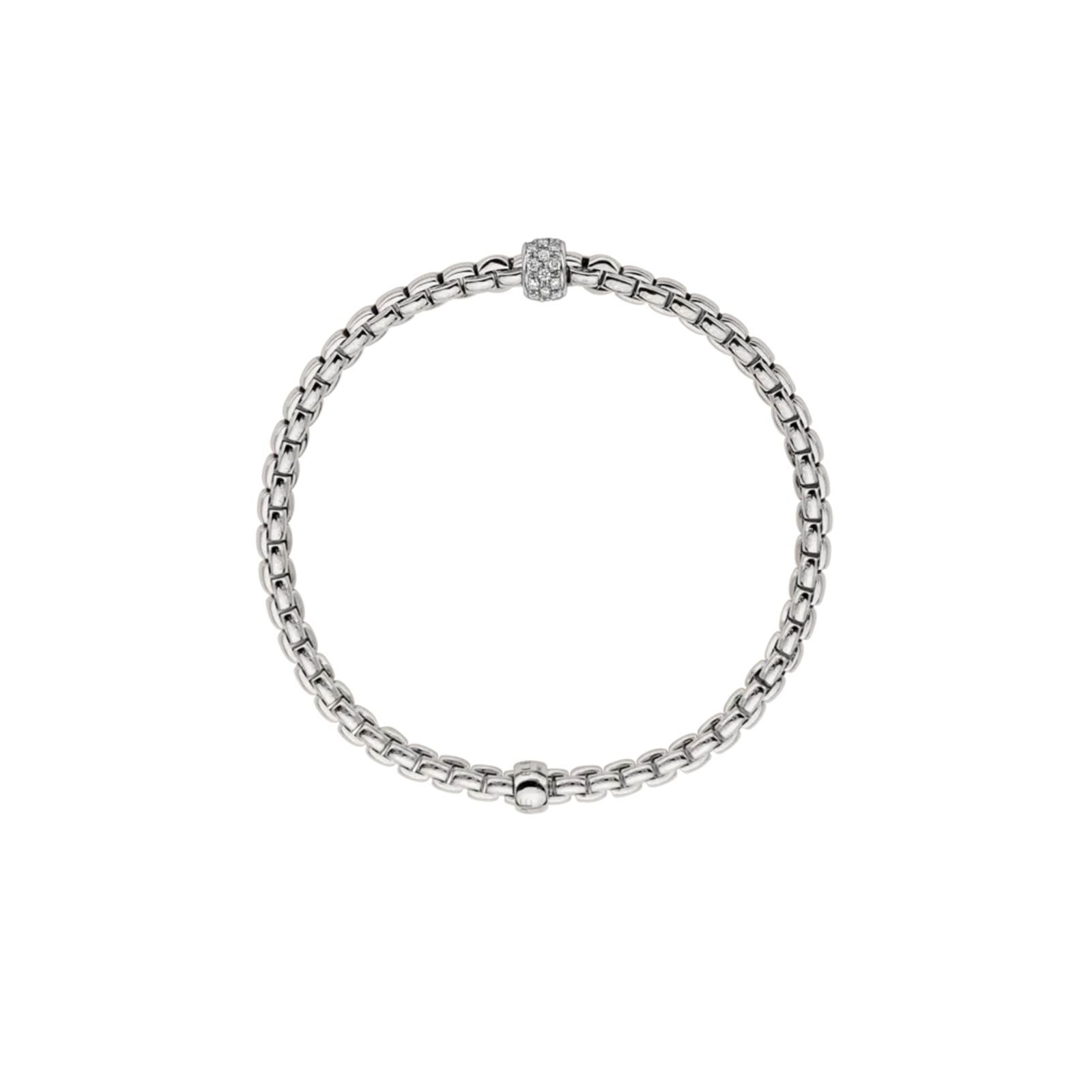 18K White Gold Pavé Diamond Flex'it Bracelet for Women - Elegant Adjustable Tennis Bracelet for Everyday Wear & Special Occasions