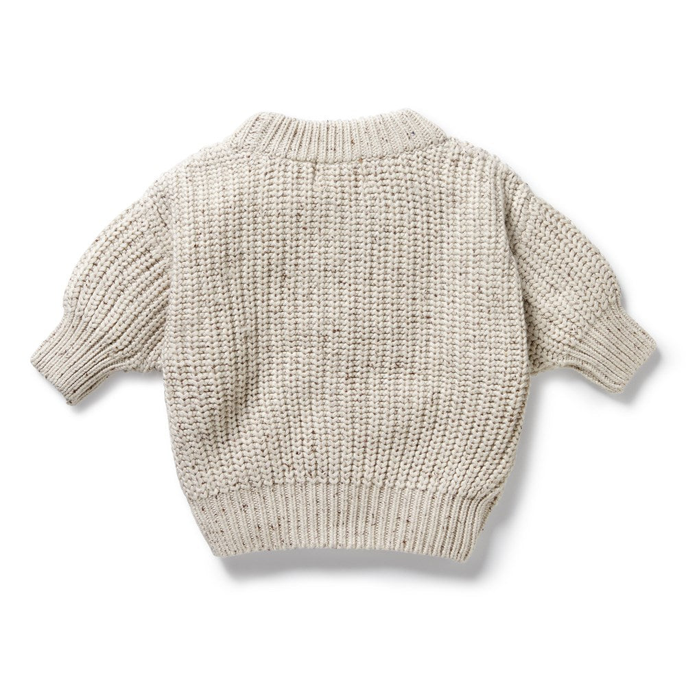 Organic Cookie and Cream Knitted Sweater for Women - Cozy Winter Pullover for Casual Wear & Outdoor Activities