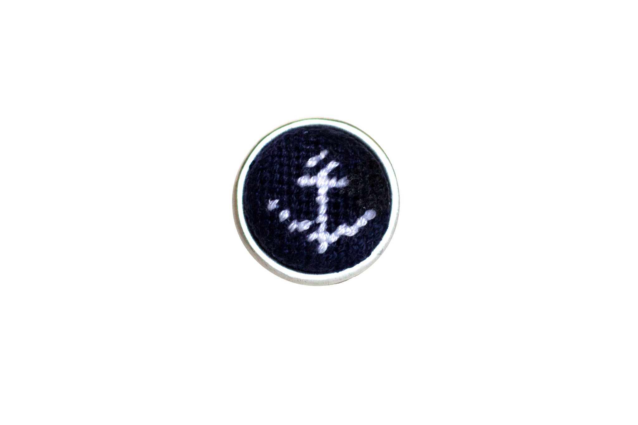 Premium Anchor Needlepoint Cufflinks for Men - Classic Nautical Style Dress Accessories - Perfect for Weddings, Business Meetings & Formal Events