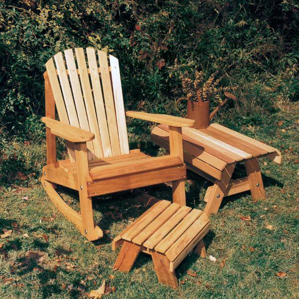 Premium Cedar Adirondack Rocker Chair - Handcrafted Solid Wood Outdoor Patio Furniture for Garden, Deck, and Porch Relaxation | Durable & Weather-Resistant