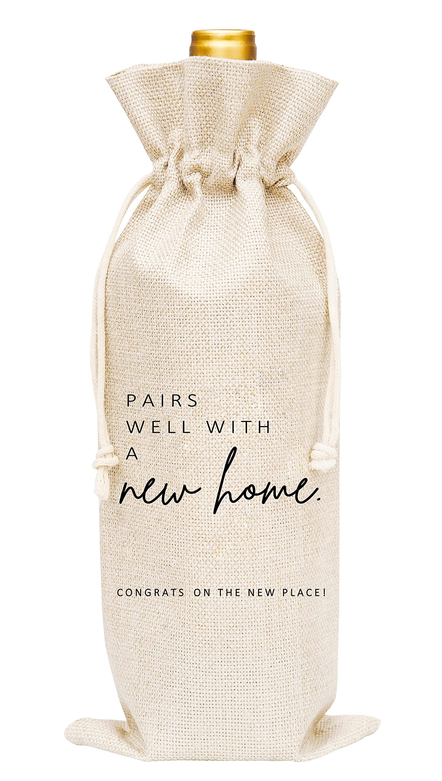 Elegant Housewarming Wine Gift Bags - Premium New Home Wine Gift for Friends & Clients - Perfect Realtor Closing Gift - 1 Piece Wine Bag (A47) - Ideal for Housewarming Parties, Client Appreciation & Real Estate Closing Gifts