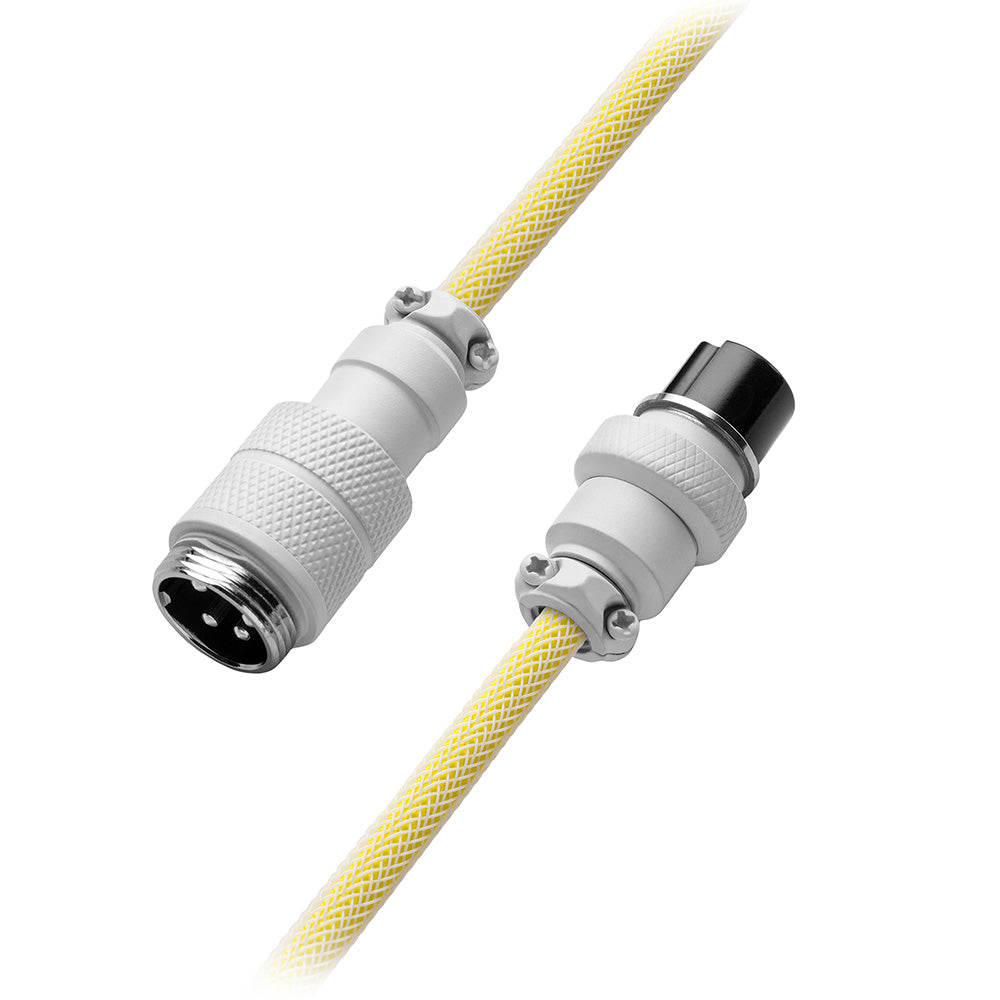 Premium Coiled USB Keyboard Cable - CableMod PRO Lemon Ice for Mechanical Keyboards - Perfect for Gaming, Typing & Office Workspaces