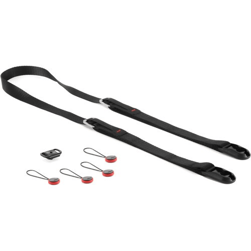 Peak Design Leash Camera Strap (Black) - Adjustable & Comfortable DSLR/SLR Shoulder Strap for Photographers - Perfect for Travel, Hiking & Outdoor Photography
