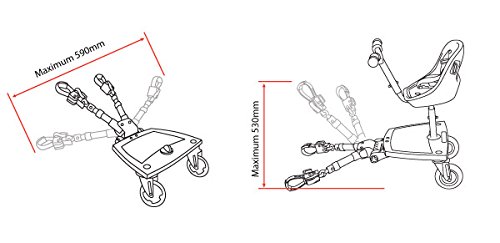 Valco Baby Rover Rider Stroller Board - Universal Toddler Stroller Attachment with Seat Connector for Easy Travel | Perfect for Shopping, Walks & Family Outings