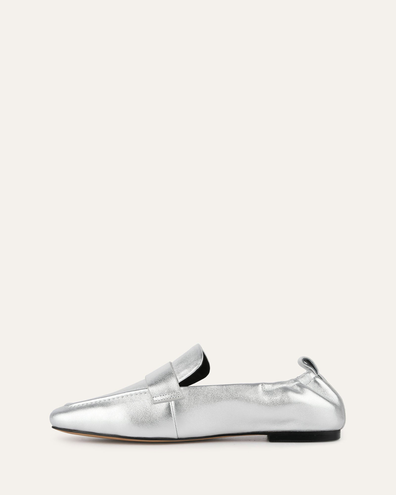 BOWEN Men's Silver Leather Loafers - Comfortable & Stylish Slip-On Shoes for Casual Wear, Office & Dress Occasions