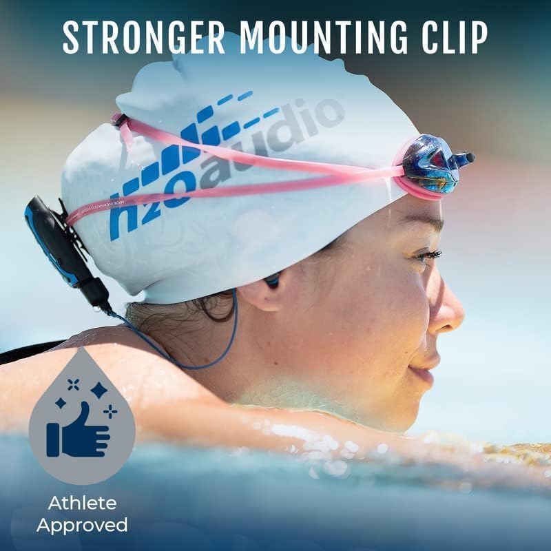 H2O Audio Stream 3 PRO & Surge S+ Waterproof Bluetooth Earbuds - Multi-Sport MP3 Music Player for Swimming, Running, Cycling - Includes Playlist+ App - Perfect for Pool Workouts & Outdoor Activities - Blue