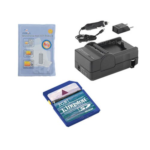 JVC GZ-E10 Camcorder Accessory Kit with SDM-1550 Charger, 2GB Memory Card & Cleaning Kit - Perfect for Travel Vlogging, Family Events & Outdoor Adventures
