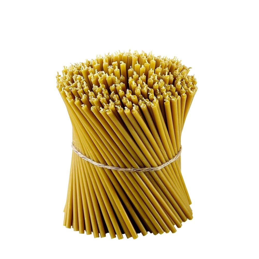 Pure Beeswax Taper Candles - No-Drip Smoke-Free 8.1