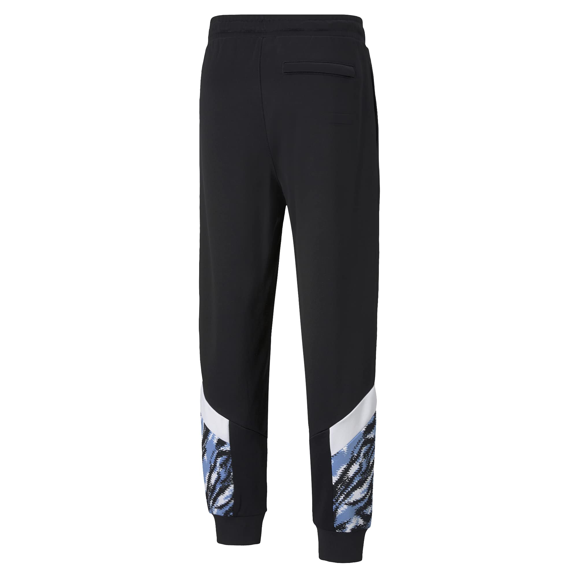 PUMA Men's Standard MCFC Iconic MCS Track Pants - Black & Spectra Yellow, Large Size | Comfortable Athletic Joggers for Soccer Training, Gym Workouts & Casual Streetwear