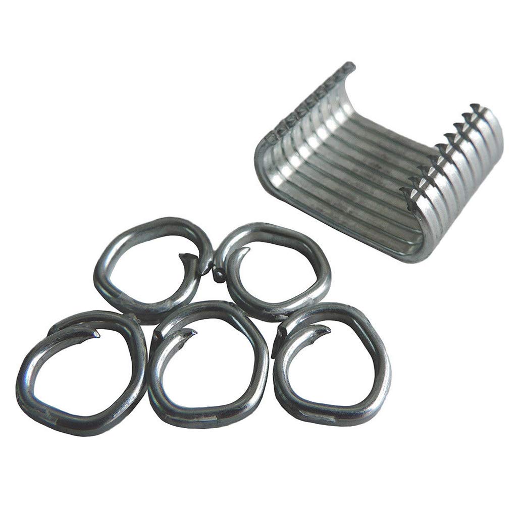 Galvanized Hog Rings Set for Sausage Casing, Tags, Shock Cord & Doll Repairs - Durable Fasteners for DIY, Upholstery, Hunting & Crafting Projects