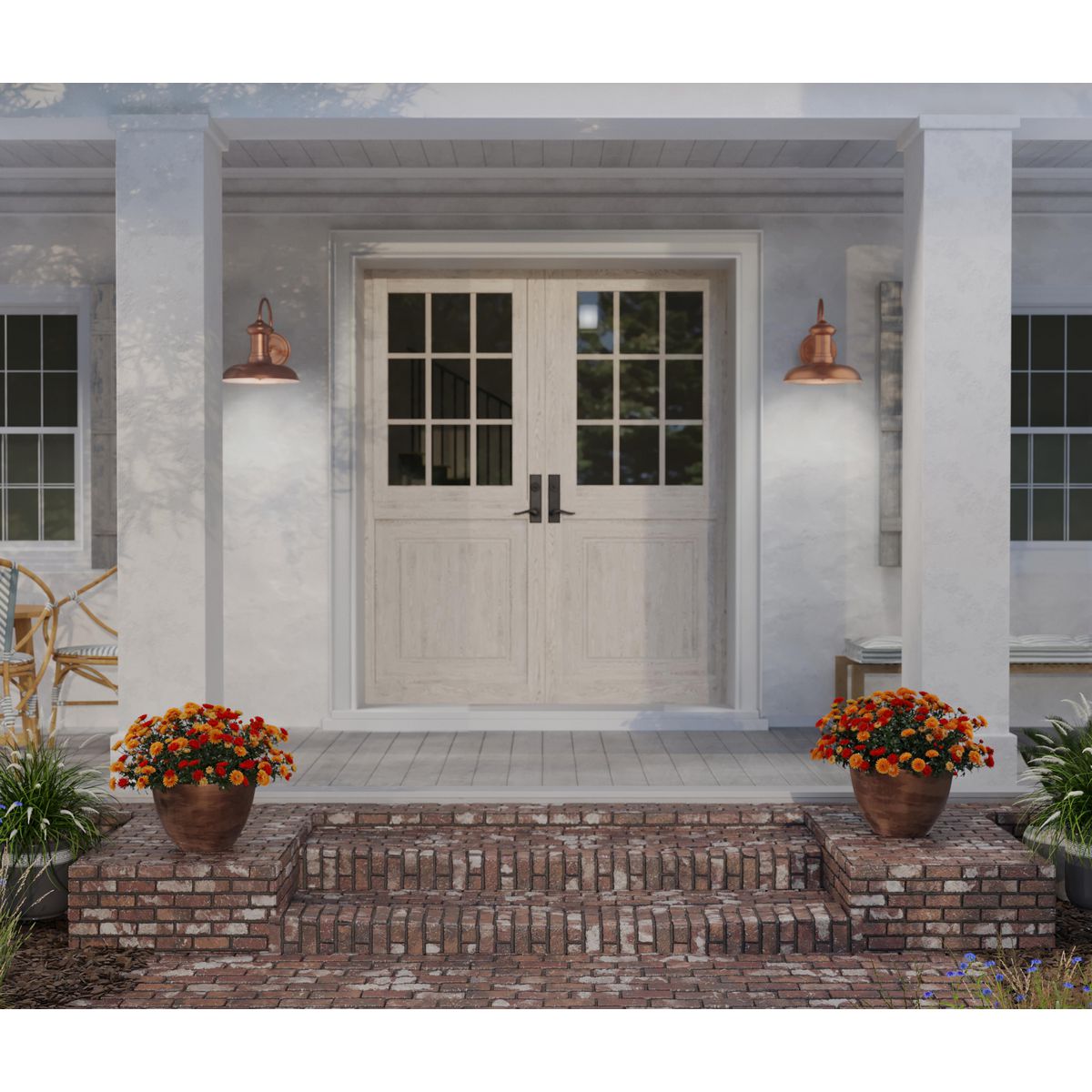 Brookside Collection One Light Medium Wall Lantern - Outdoor Porch Light Fixture for Patio, Garden & Entryway Lighting