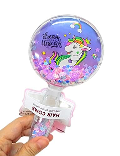 **TERA 13 Unicorn Glittery Bubble Comb for Girls – Stylish Kids Hair Accessory – Sparkly Unicorn Hair Comb (Pack of 1) – Perfect for Birthday Gifts, Party Favors & Everyday Hair Styling**