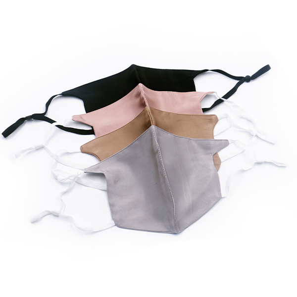 Luxury Silk Face Mask in Silver - Breathable & Comfortable for Daily Wear, Travel, and Special Occasions
