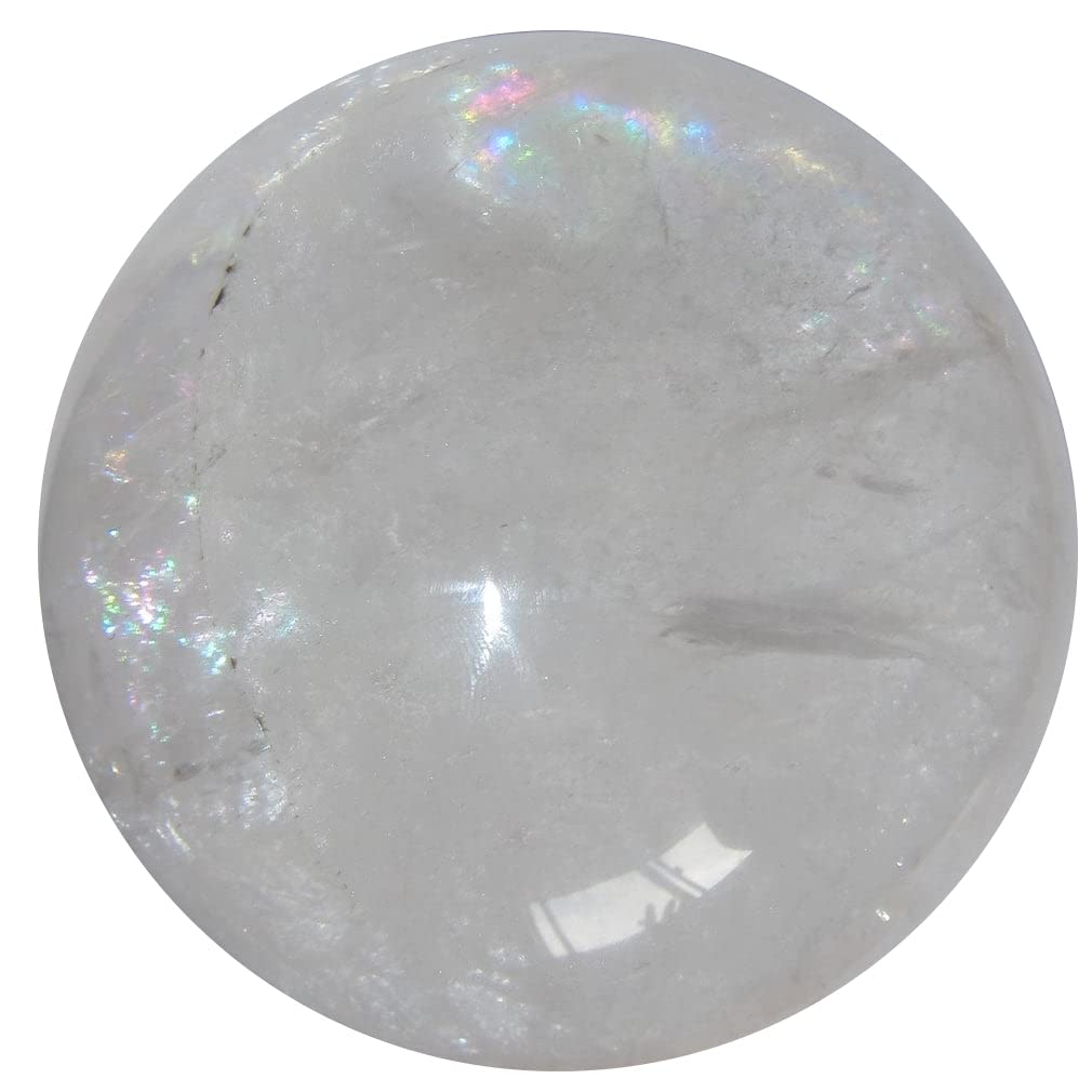 2.5-2.75 Inch Satin Crystals Clear Rainbow Quartz Sphere Crystal Ball for Meditation, Healing, Feng Shui & Home Decor