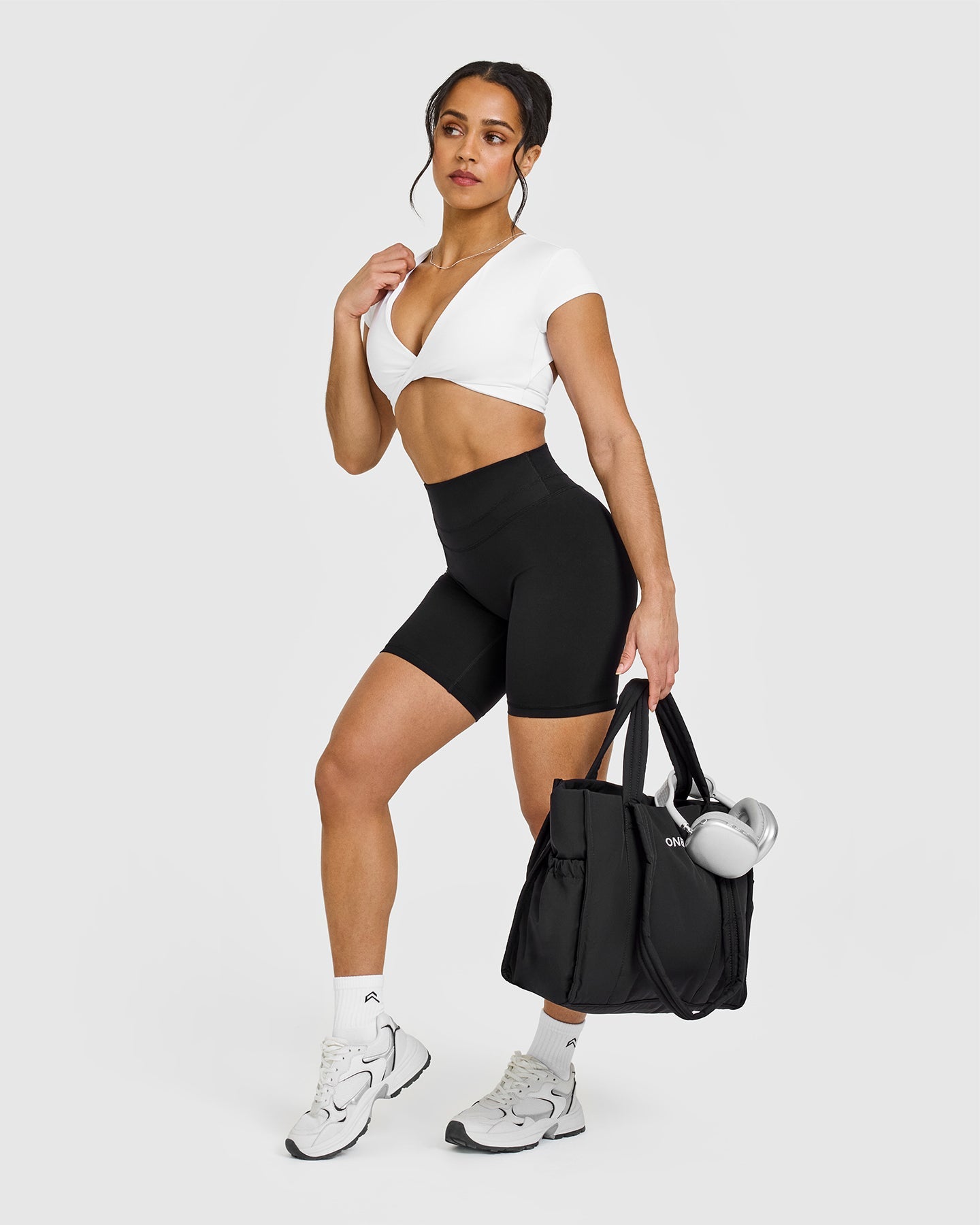 Trendy White Twist Front Short Sleeve Crop Top for Women - Perfect for Summer Outfits, Beach Vacations & Casual Wear