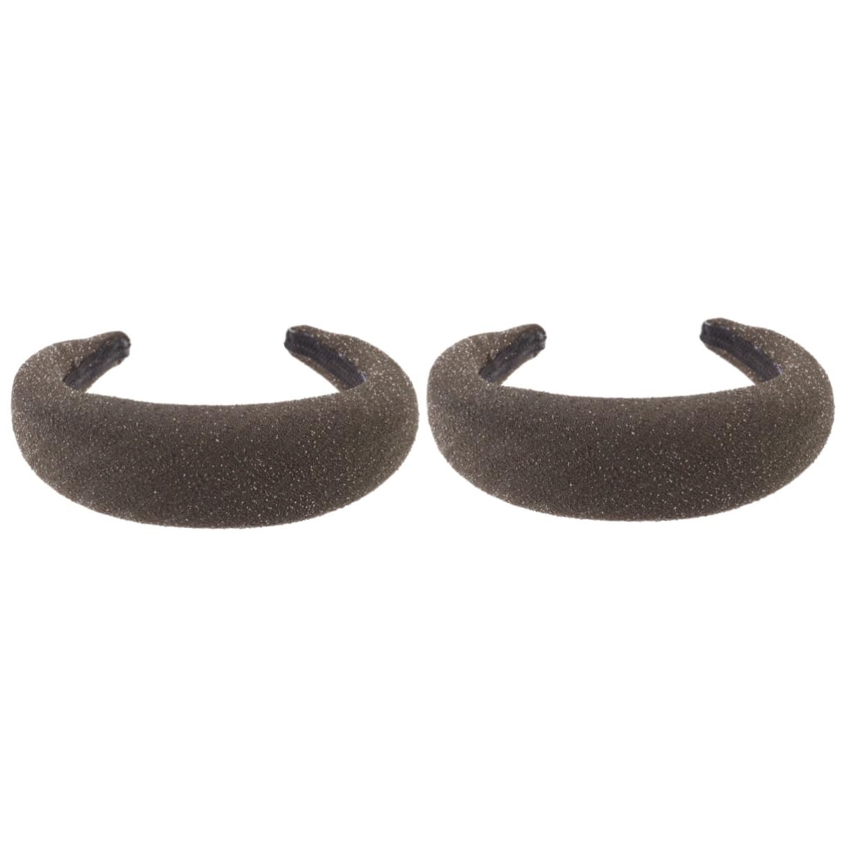 FRCOLOR 2-Pack Women's Fashion Hair Accessories Set - Elegant Leather & Cloth Headbands for Girls & Women | Perfect for Weddings, Parties & Everyday Styling