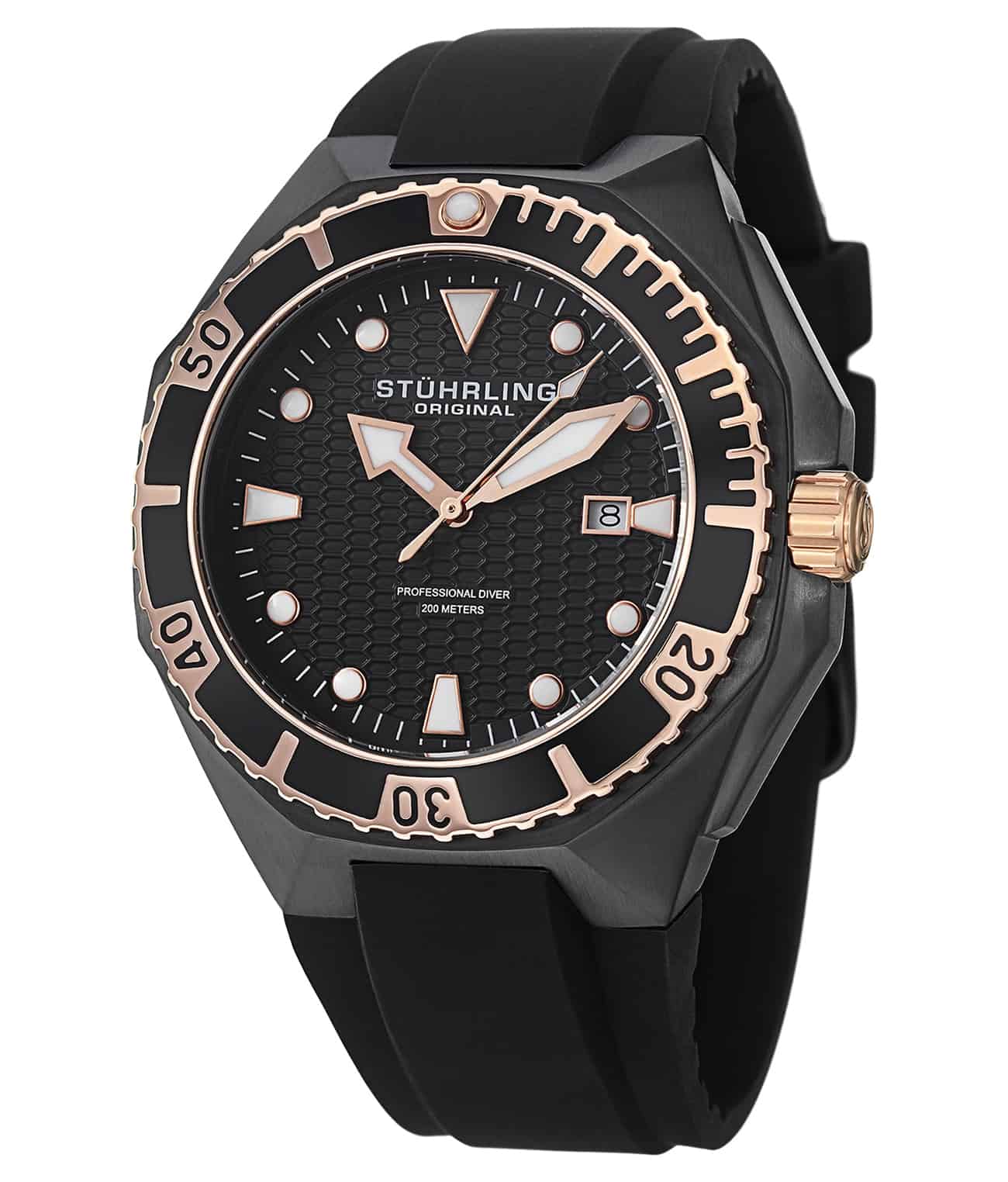 Gen Hex 823 Quartz 45mm Diver Watch - Waterproof Stainless Steel Men's Dive Watch for Swimming, Snorkeling & Water Sports