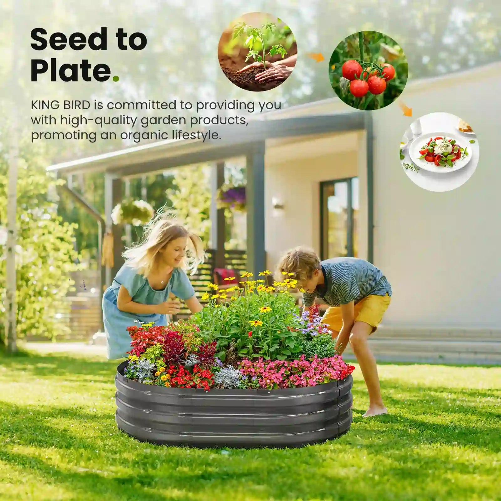 Sturdy Screwless Raised Garden Bed Kit - Easy Assembly Elevated Planter Box for Vegetables, Flowers & Herbs - Perfect for Backyard, Patio & Urban Gardening