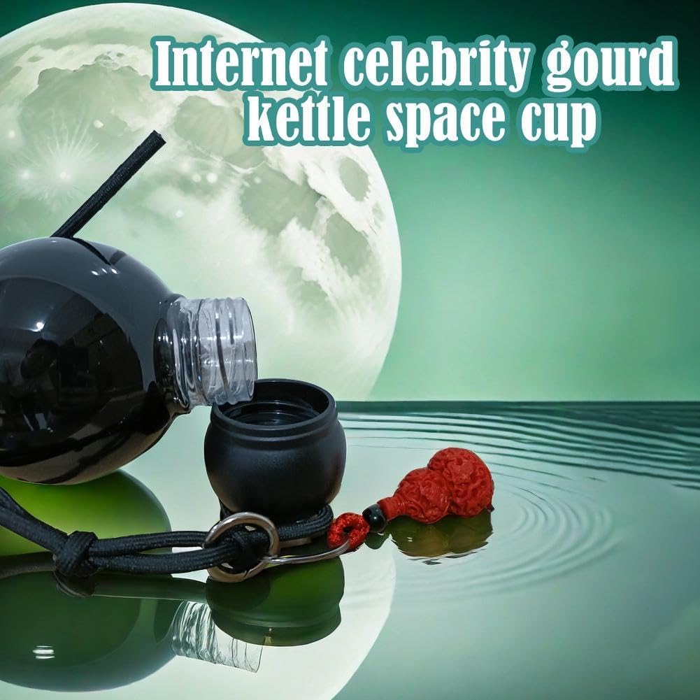 Eco-Friendly Plastic Gourd Water Bottle - Durable & Lightweight Sports Bottle for Gym, Hiking & Travel - Chinese Retro-Inspired Design - BPA-Free Reusable Water Container for Outdoor Activities & Daily Use