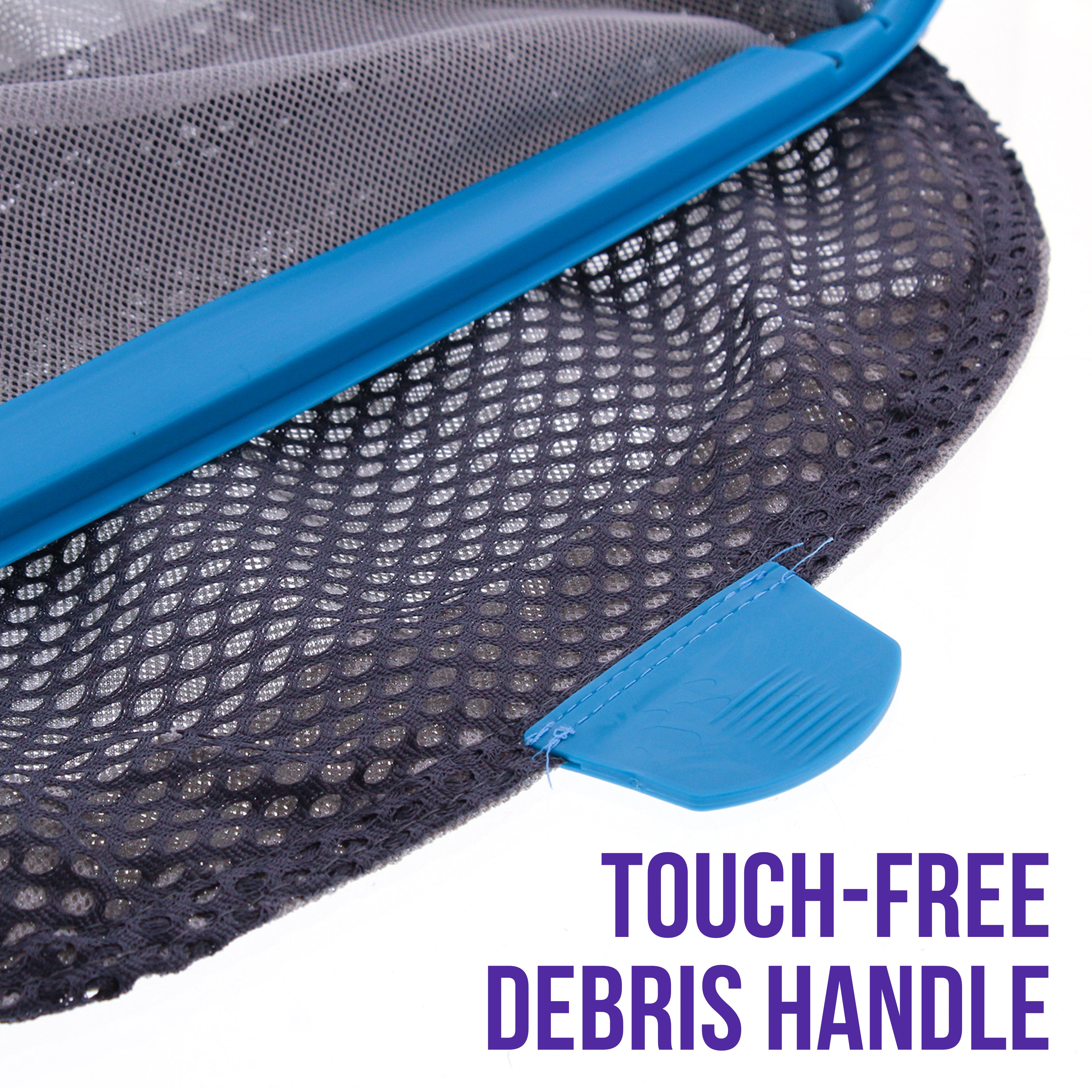 U.S. Pool Supply® Heavy Duty 18-Inch Swimming Pool Leaf Skimmer with Deep Double-Stitched Net Bag & Durable Aluminum Frame - Perfect for Cleaning Leaves, Debris in Inground/Above Ground Pools