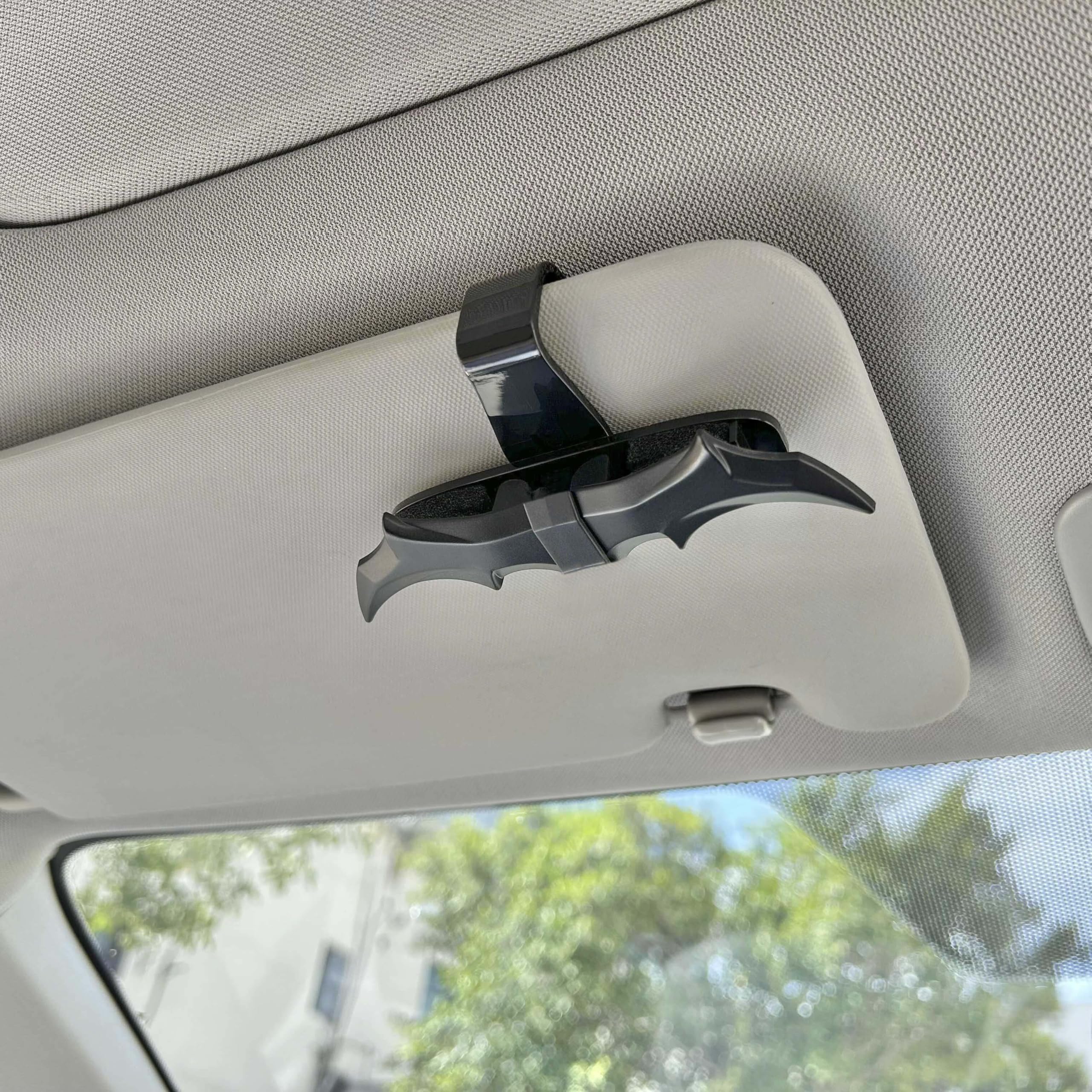 Bat Wing Shaped Sunglasses Holder for Car - UV Protection Visor Clip Accessory - Car Gadgets & Gifts for Men - Perfect for Road Trips & Driving