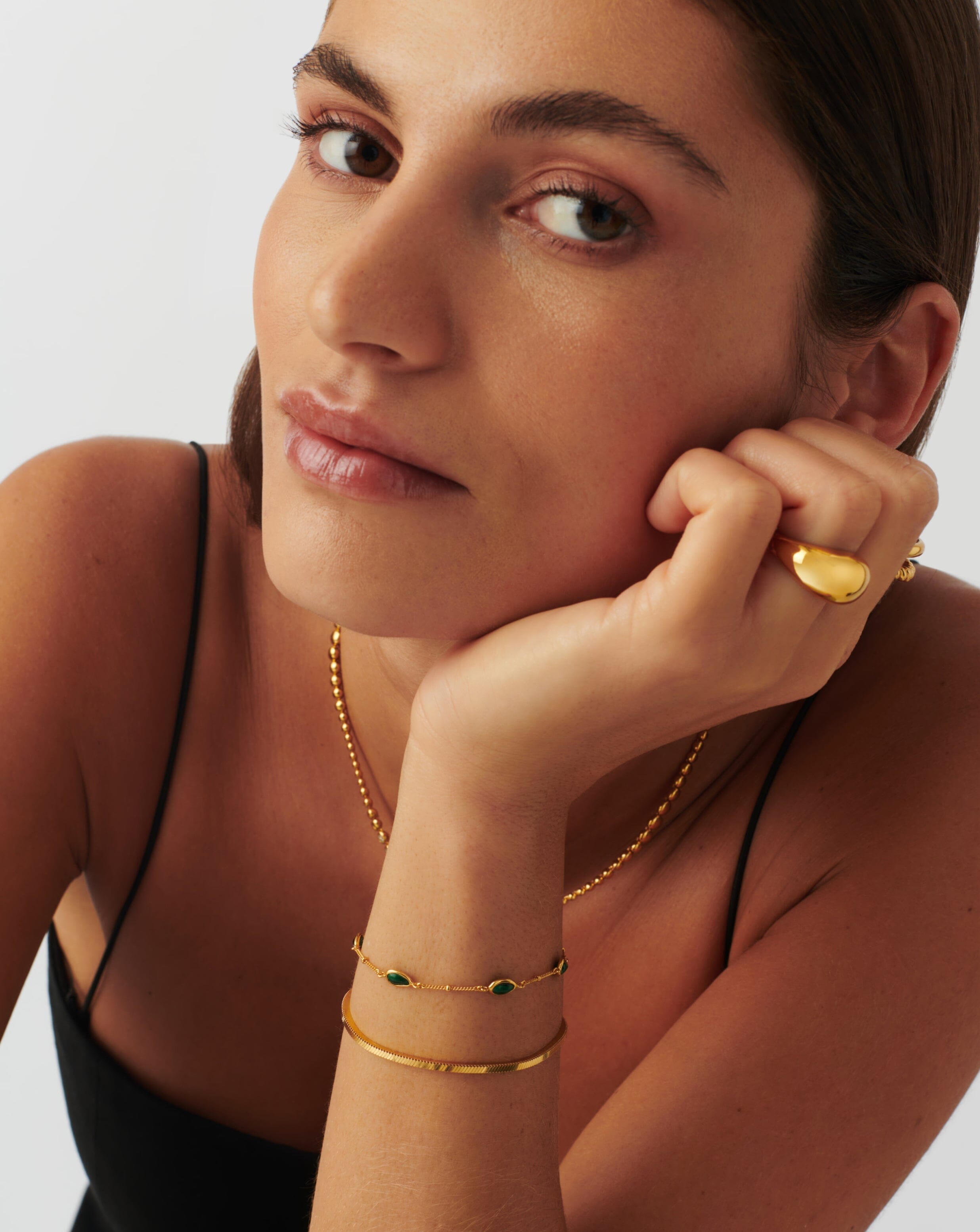 Magma Gemstone Charm Bracelet - 18k Recycled Gold Vermeil on Recycled Sterling Silver | Handmade Dainty Jewelry for Women | Perfect for Everyday Wear, Gifts & Special Occasions