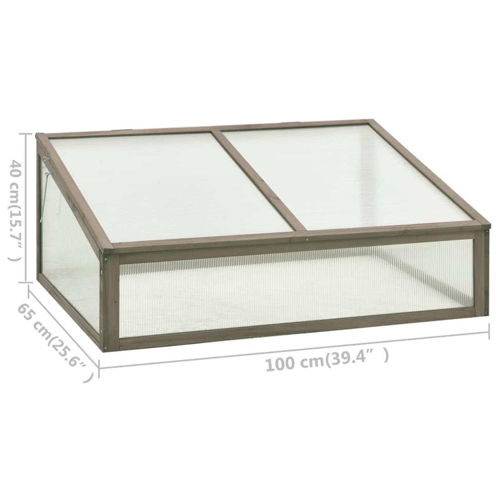 Tidyard Firwood Greenhouse with Openable Roof - 39.4