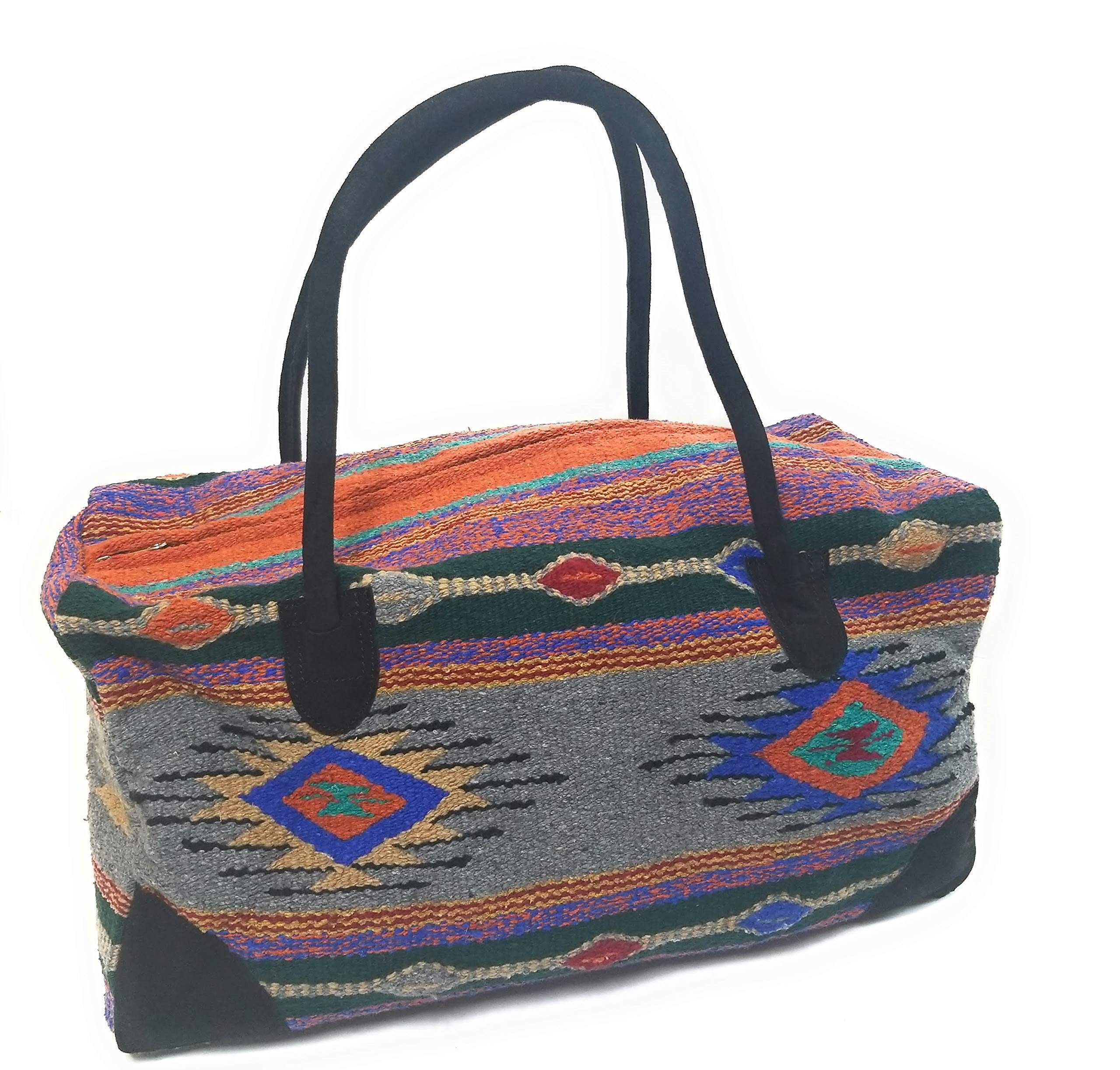 Southwestern Large Weekender Travel Bag - Western Duffle Bag for Women, Boho Style Carry-On Luggage - Perfect for Weekend Getaways, Road Trips & Air Travel (Sara)