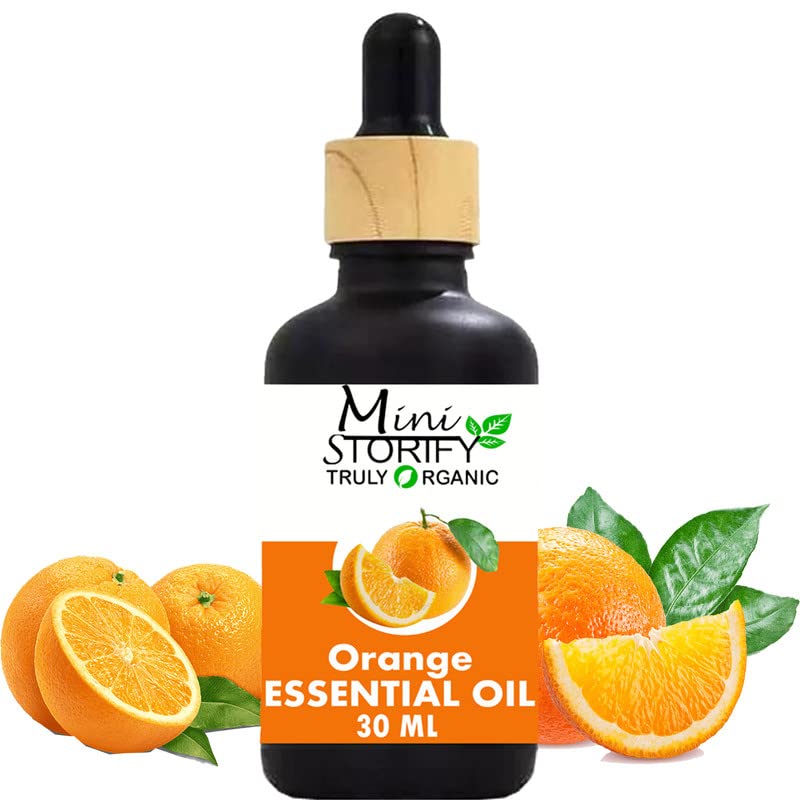 Organic Orange Essential Oil for Skin & Hair - Hydrates Dry Skin, Treats Acne, Nourishes Hair | 100% Pure, Natural, Undiluted | Aromatherapy & Diffuser Use | Perfect for Spa, Massage & Relaxation - 30ml (1 Pack)