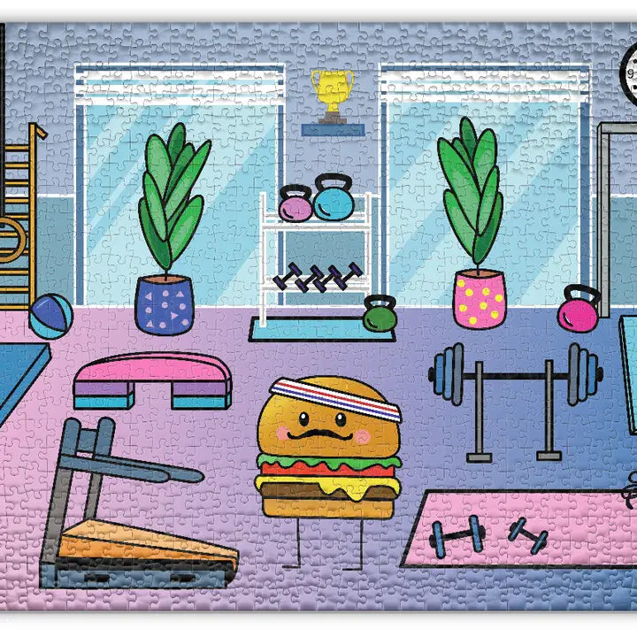1000 Piece Jigsaw Puzzle for Adults - Challenging Gym & Fitness Themed Puzzle - Perfect for Home Decor, Relaxation & Family Game Night
