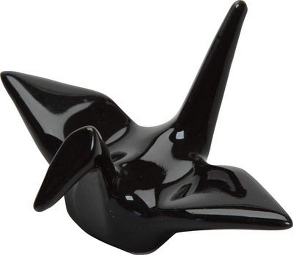 JapanBargain 4819 - Elegant Black Origami Crane Porcelain Chopstick Rests (Set of 12) | Japanese Wedding Favors & Table Decor for Guests | Perfect for Asian Dining, Sushi Parties & Special Occasions
